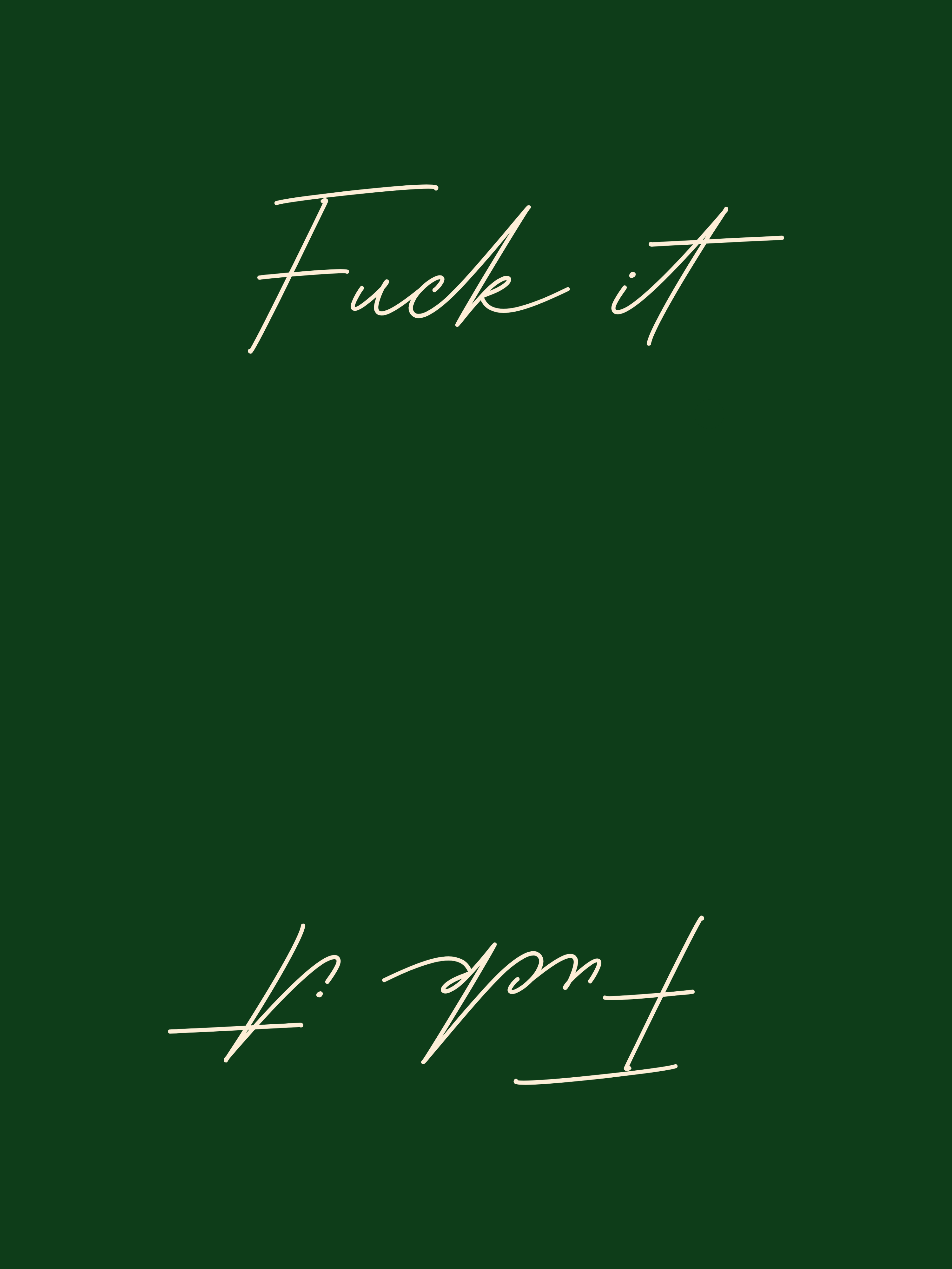 Fuck It Minimalist Typography Poster
