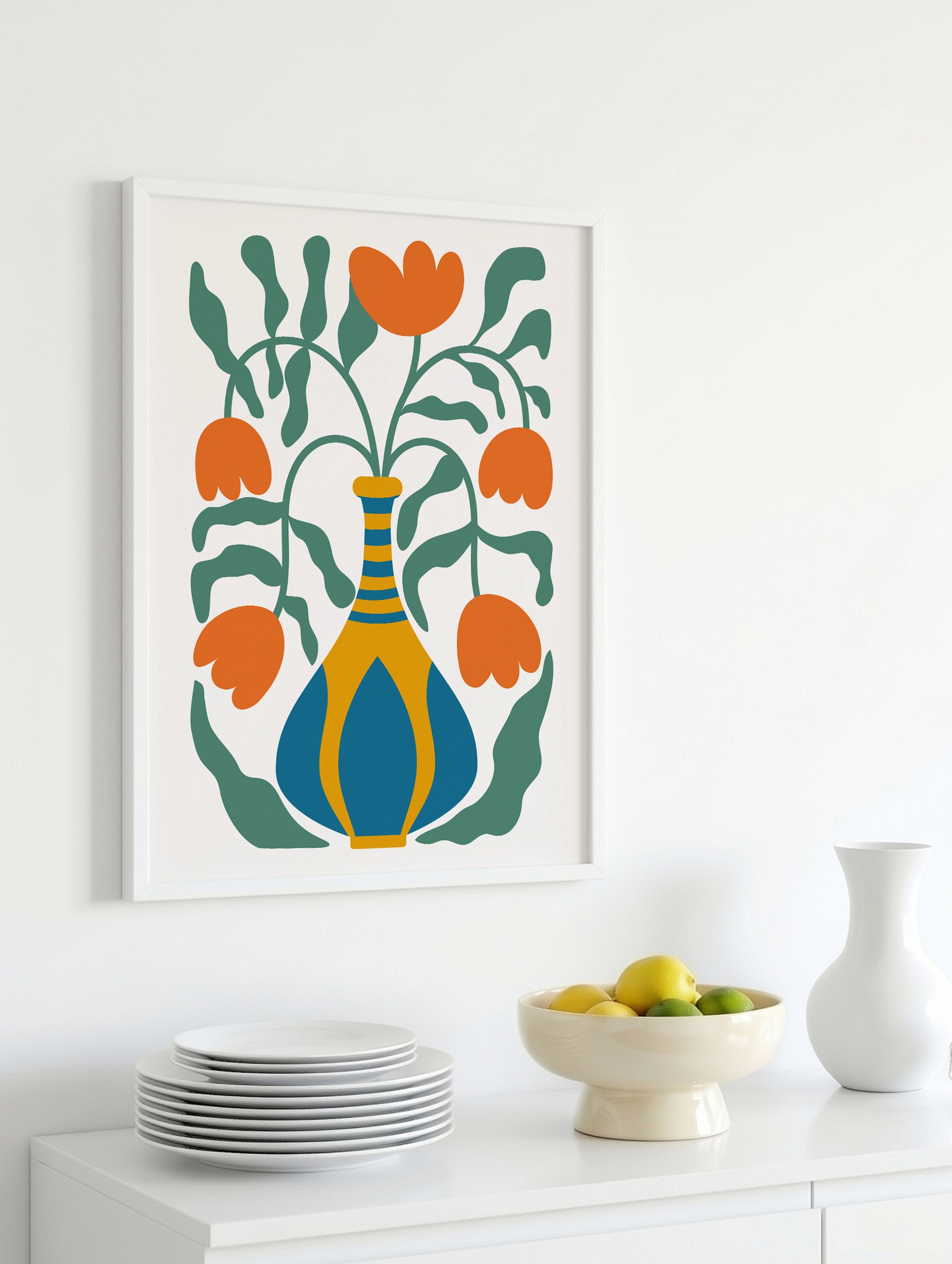 Santorini-plakat Arkitekturplakat