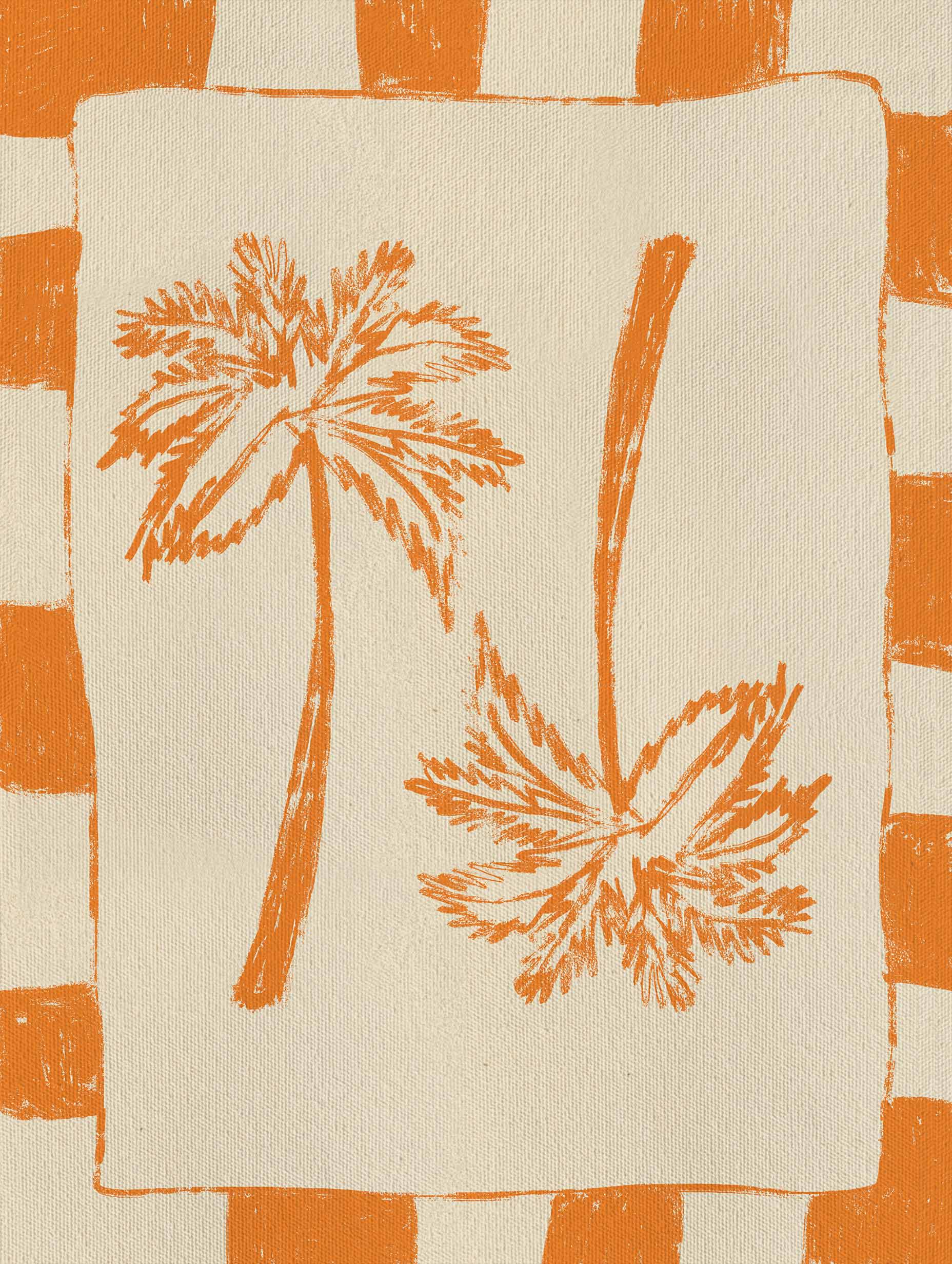 Shatha Al Dafai - Palm Paradise - Orange Poster