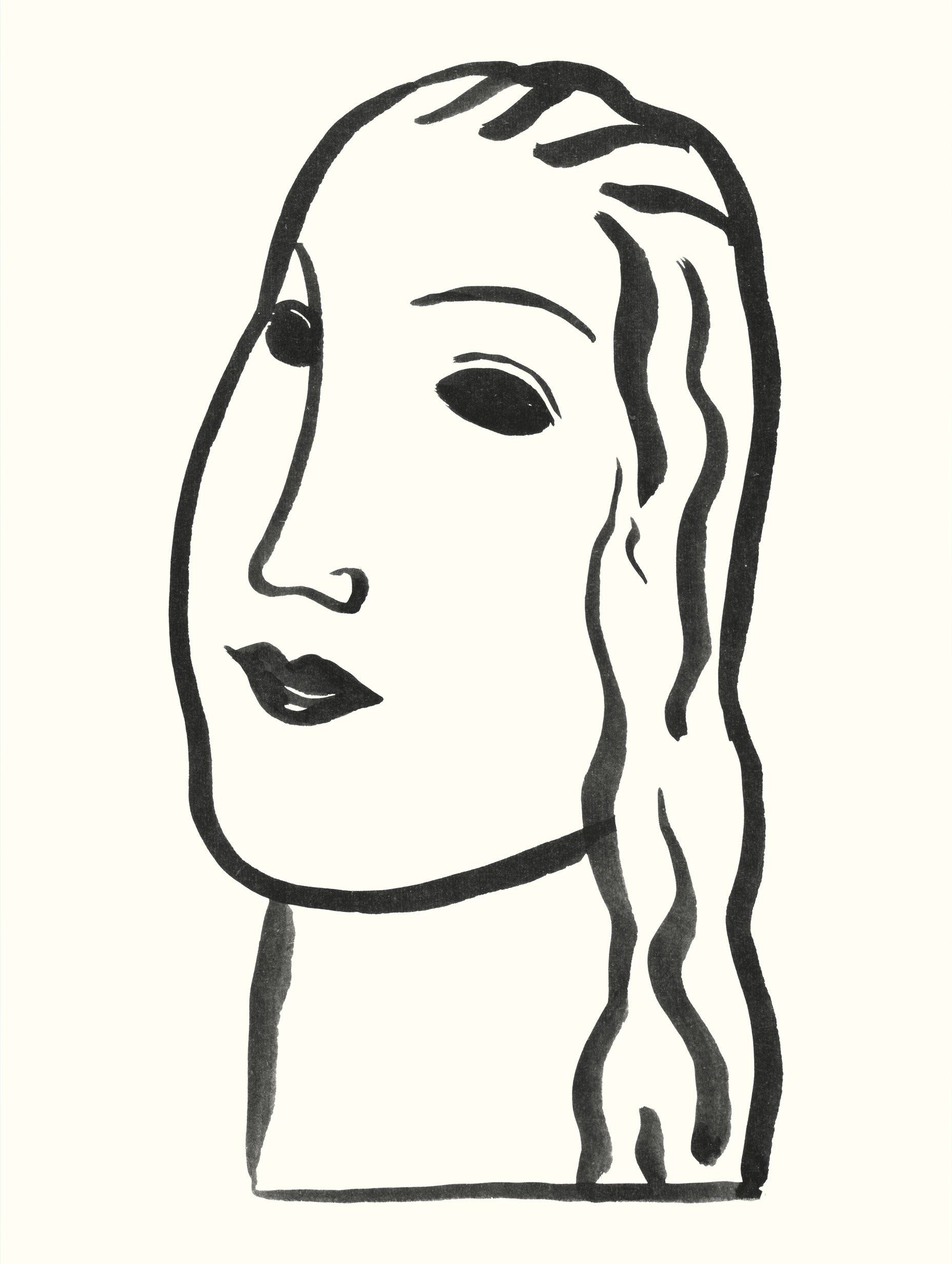 Woman's Head Leo Gestel Art Print