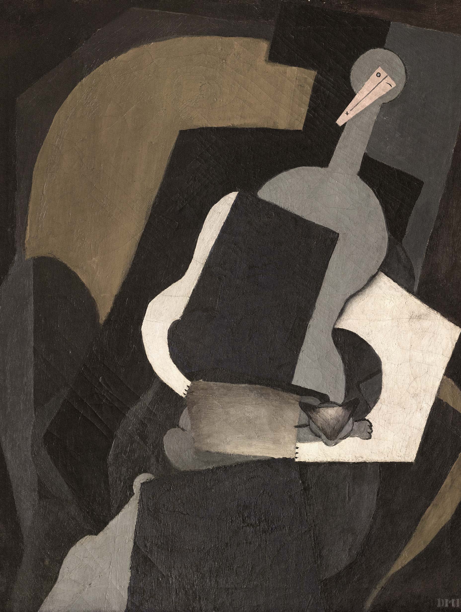 Seated Woman (Woman with the Body of a Guitar) Diego Rivera Art Print