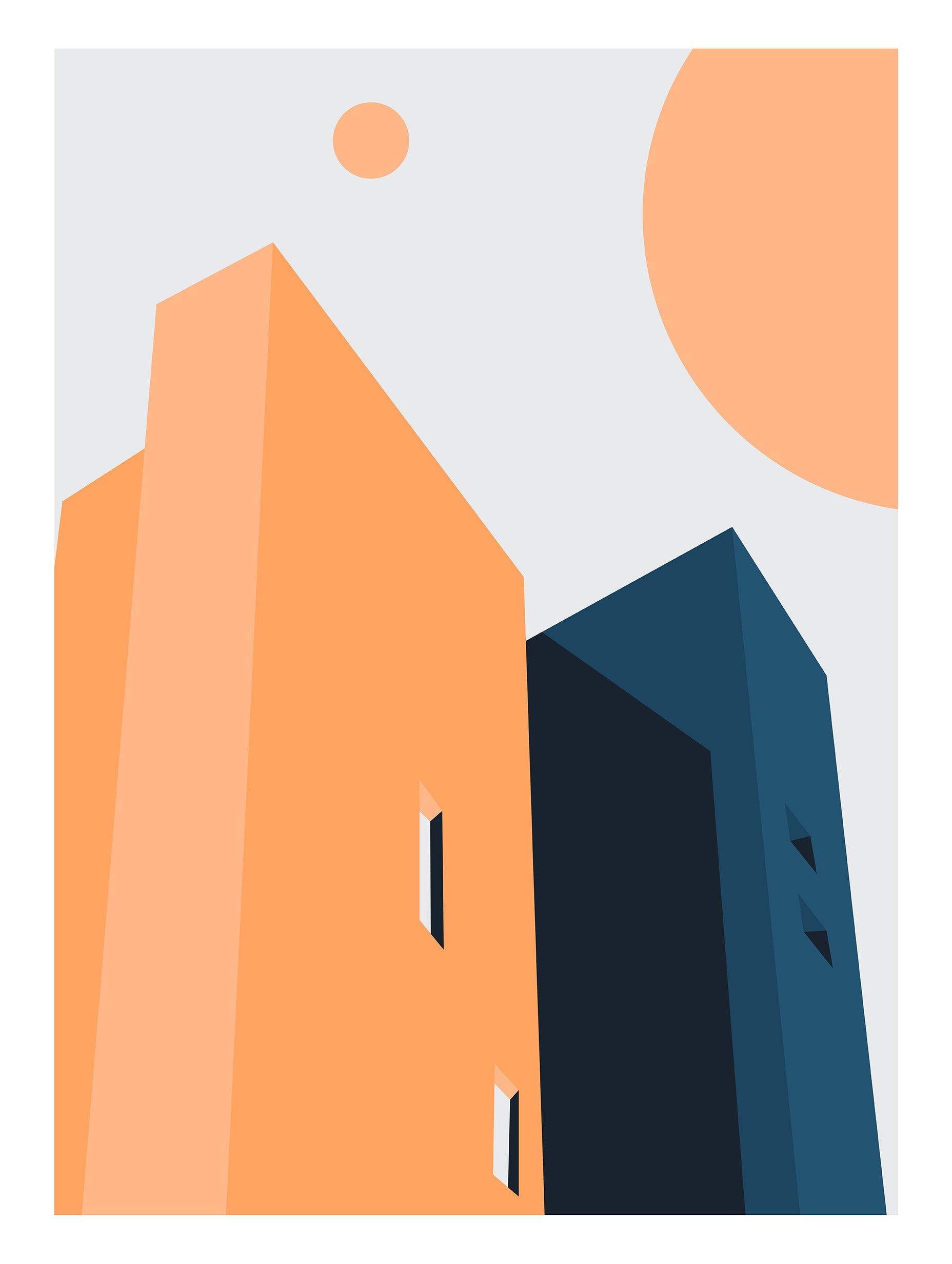 Sunlit Facade Poster