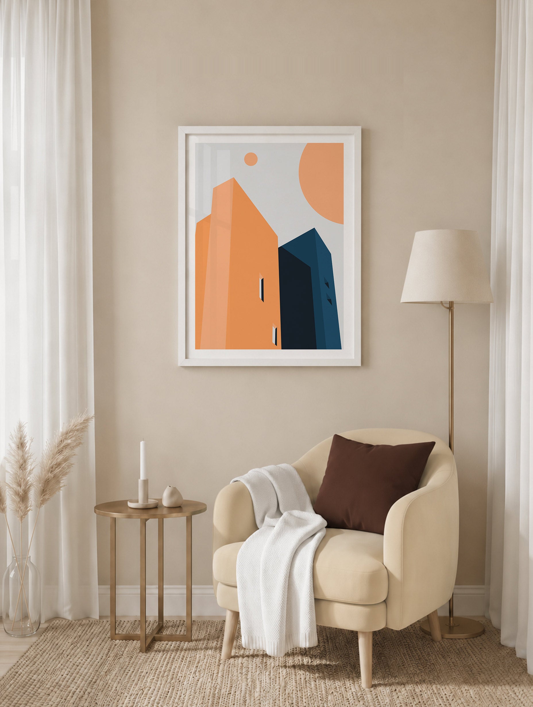 Sunlit Facade Poster
