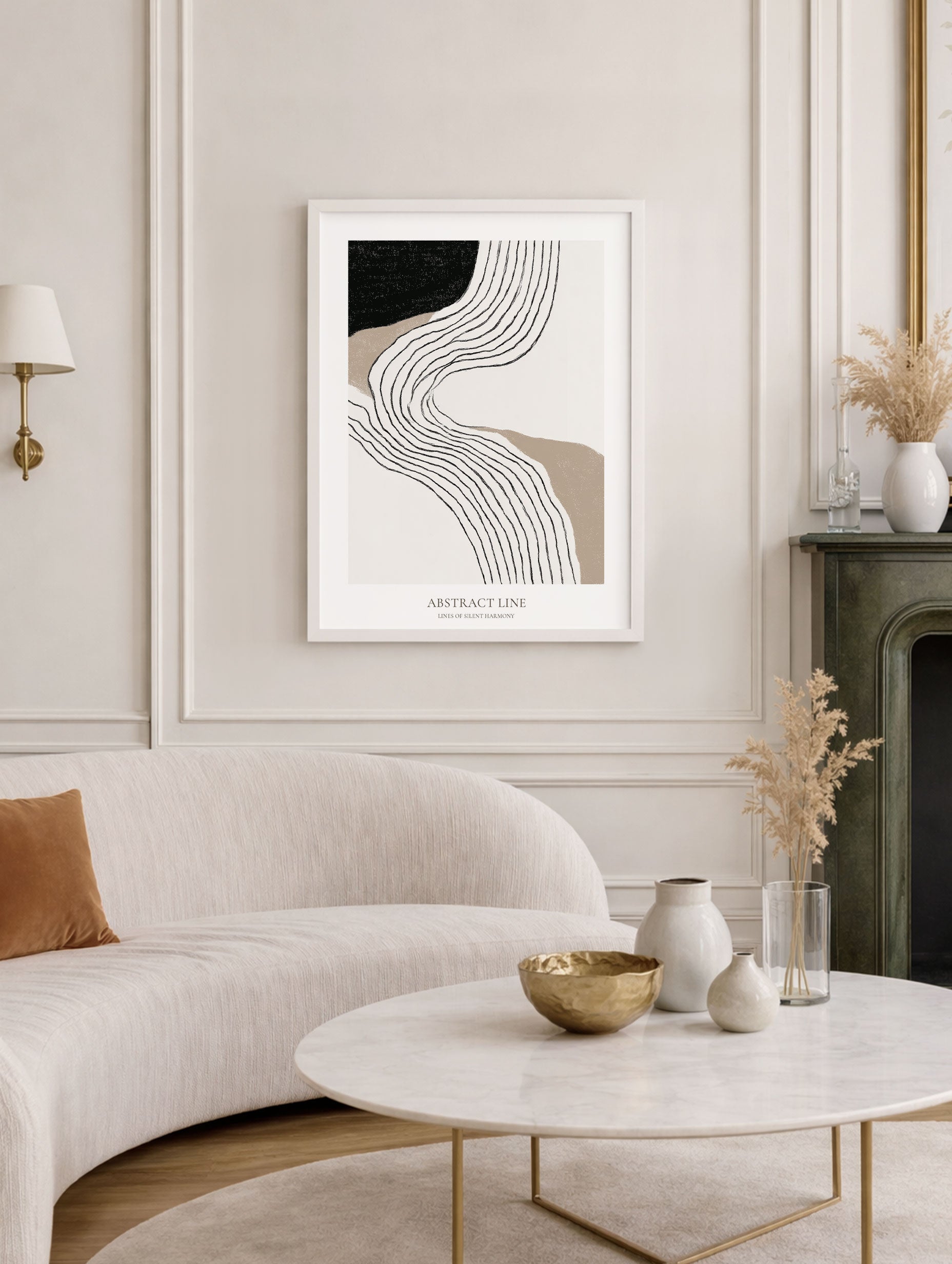 Abstract Line Art Print Mockup