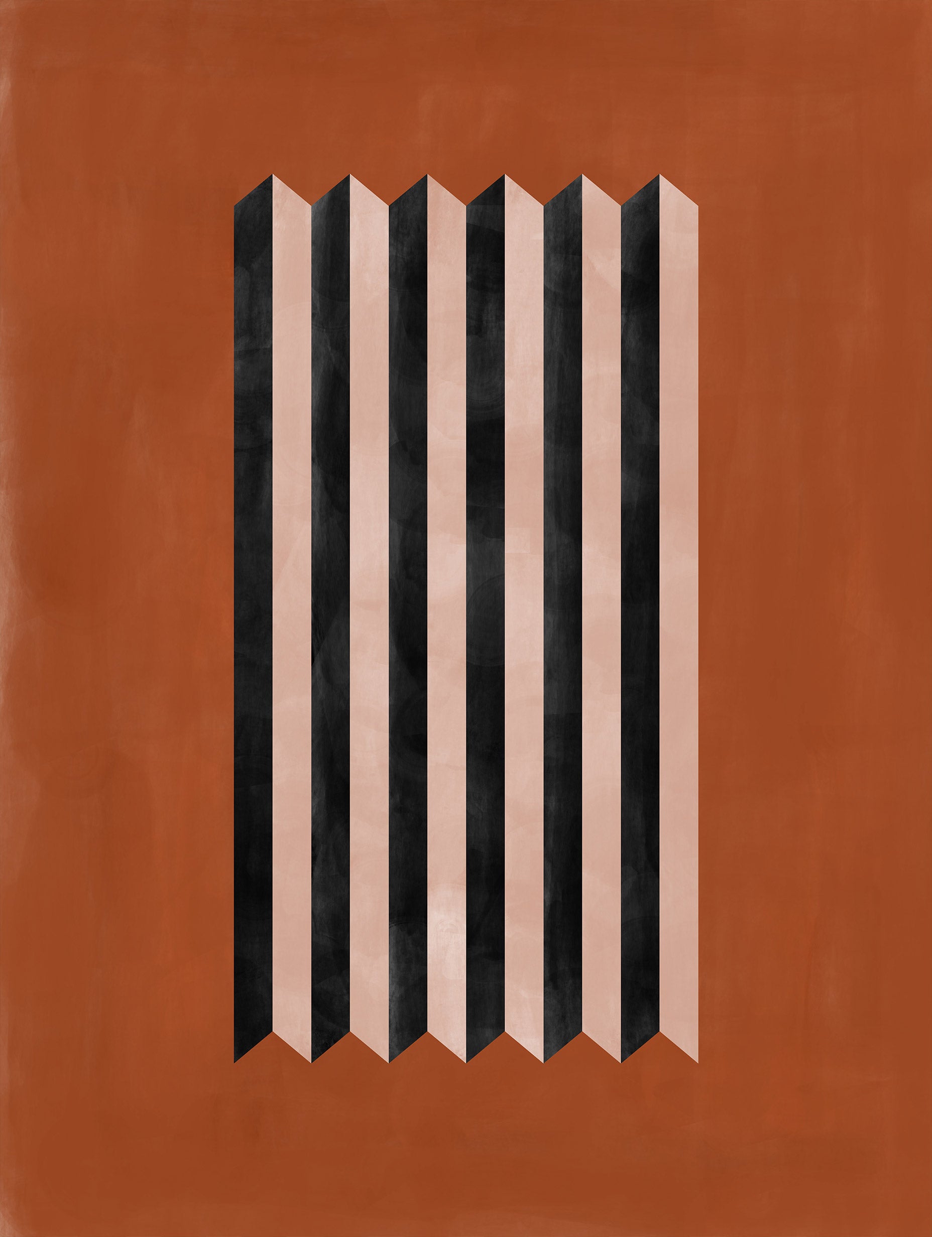 Elena Ristova - Jester Stripes On Rust Poster