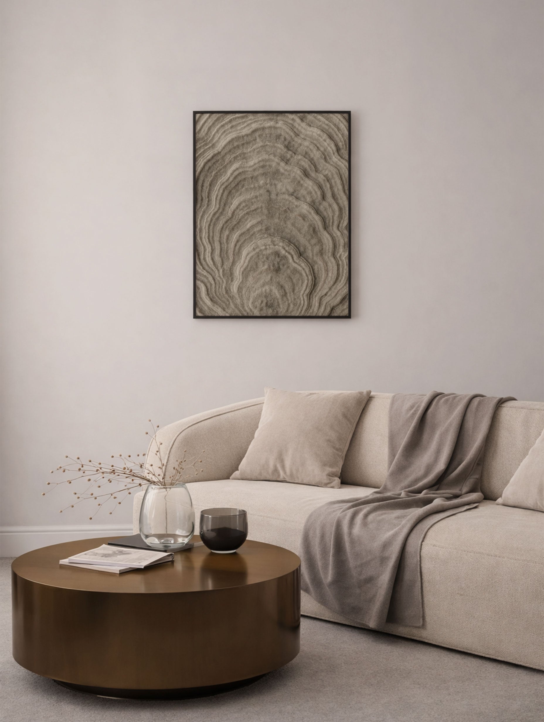 Geode Pattern Rug Abstract Art Print Mockup