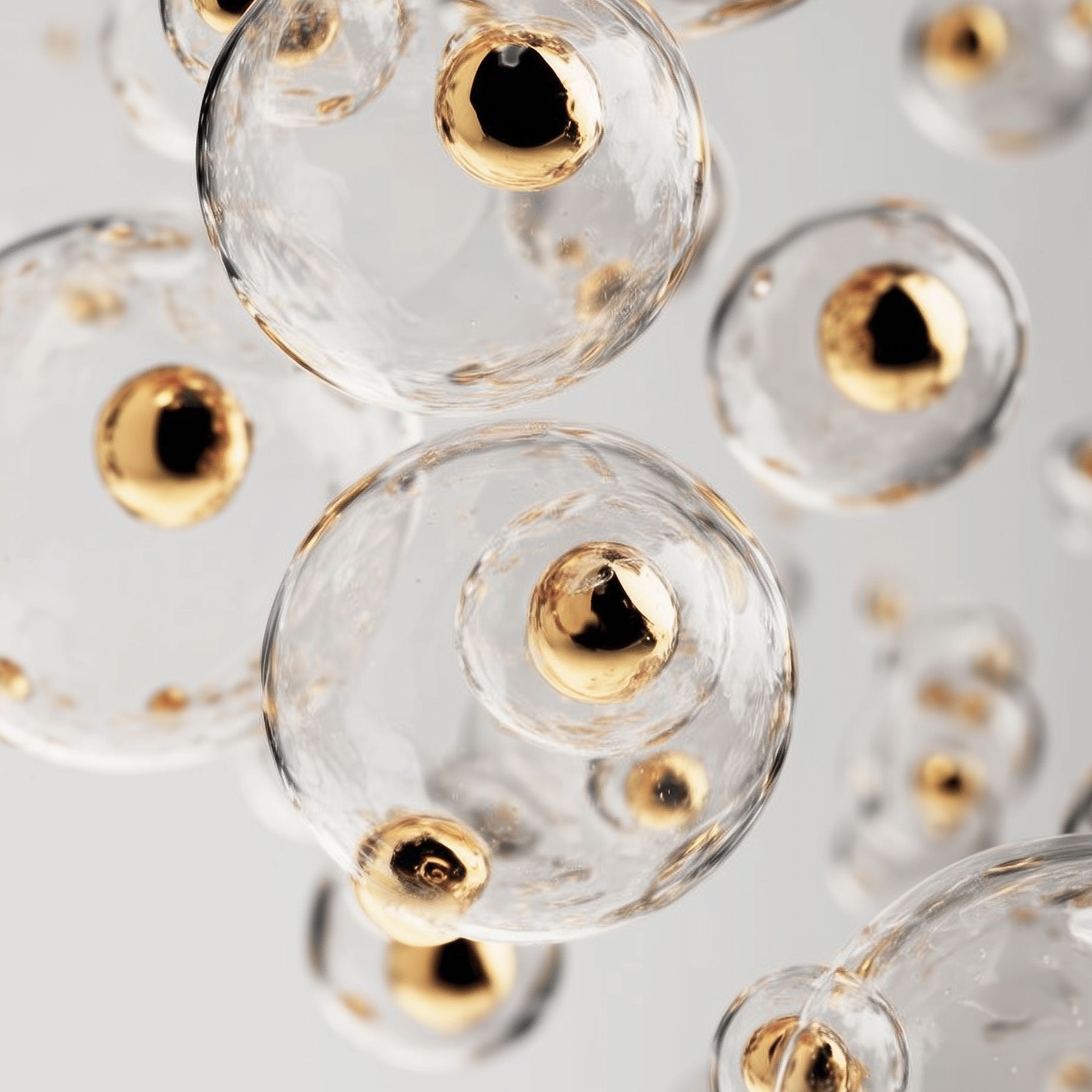 Gold Bubble Pattern Abstract Poster