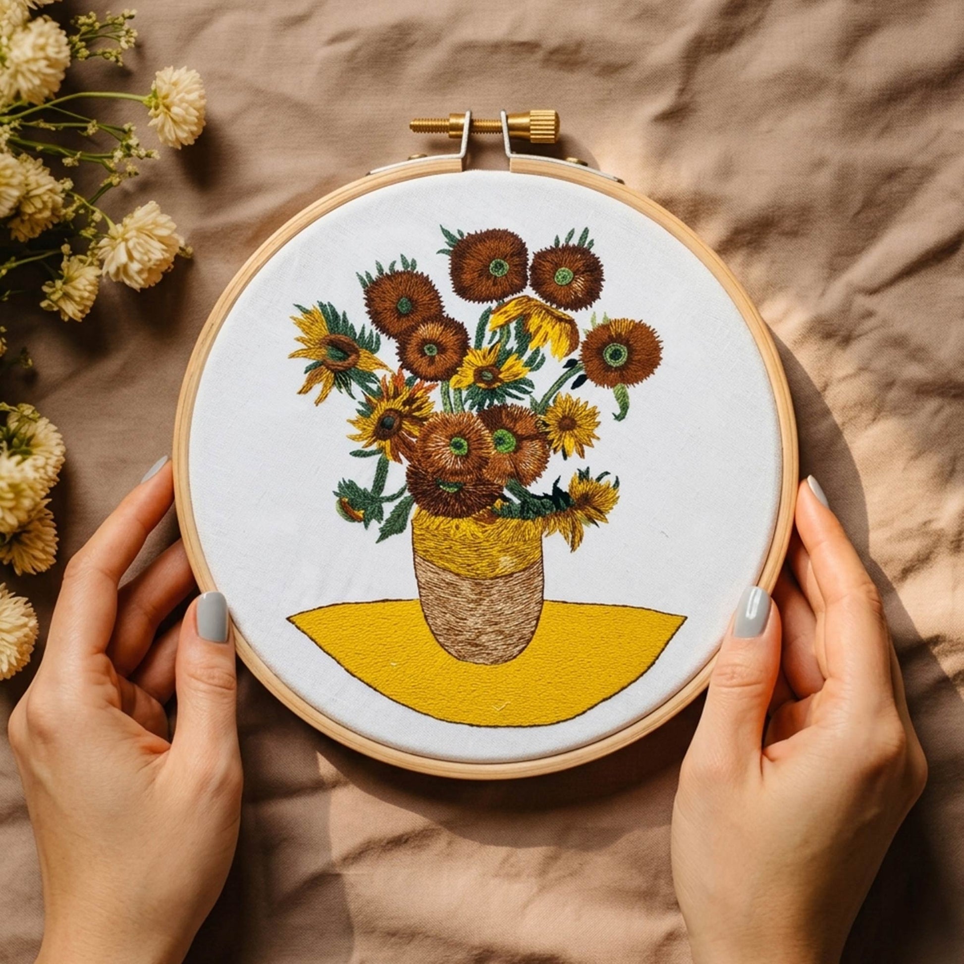 Blommigt broderi för kvinnor