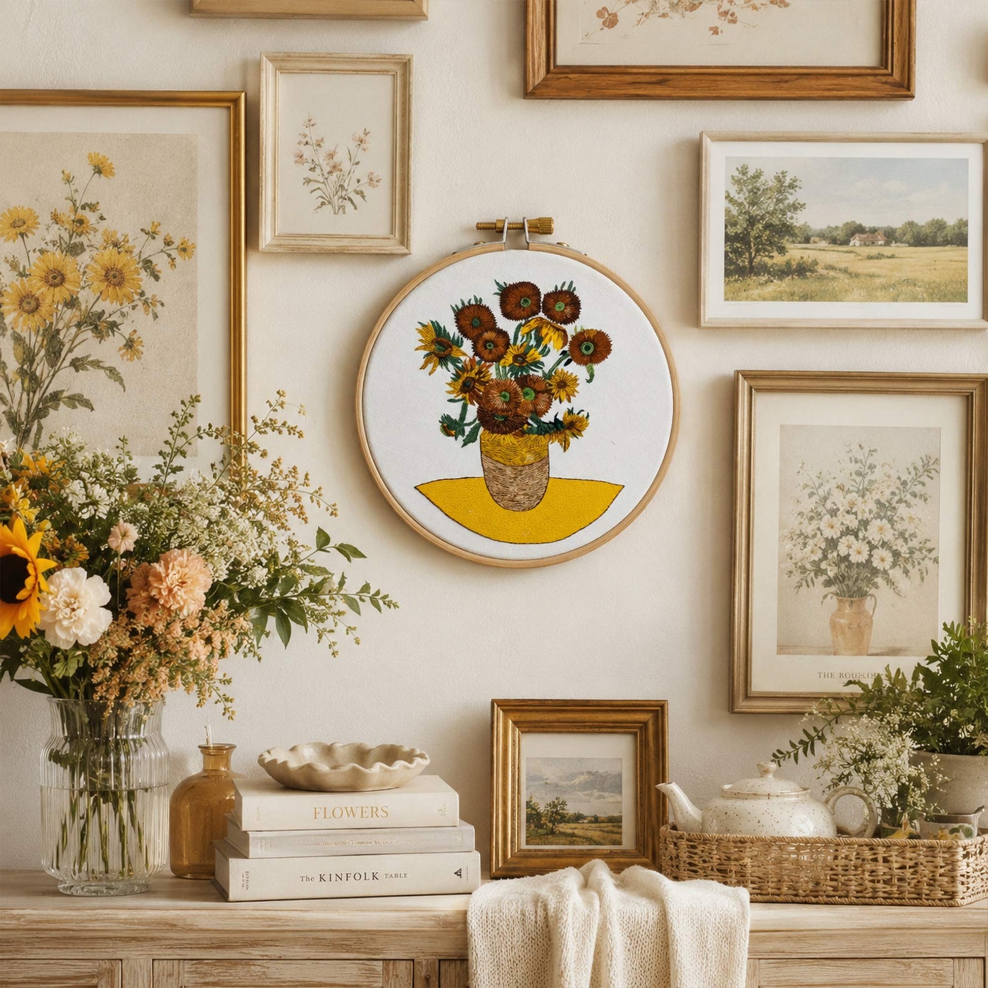 Broderimotiv: Blomsterkvinne