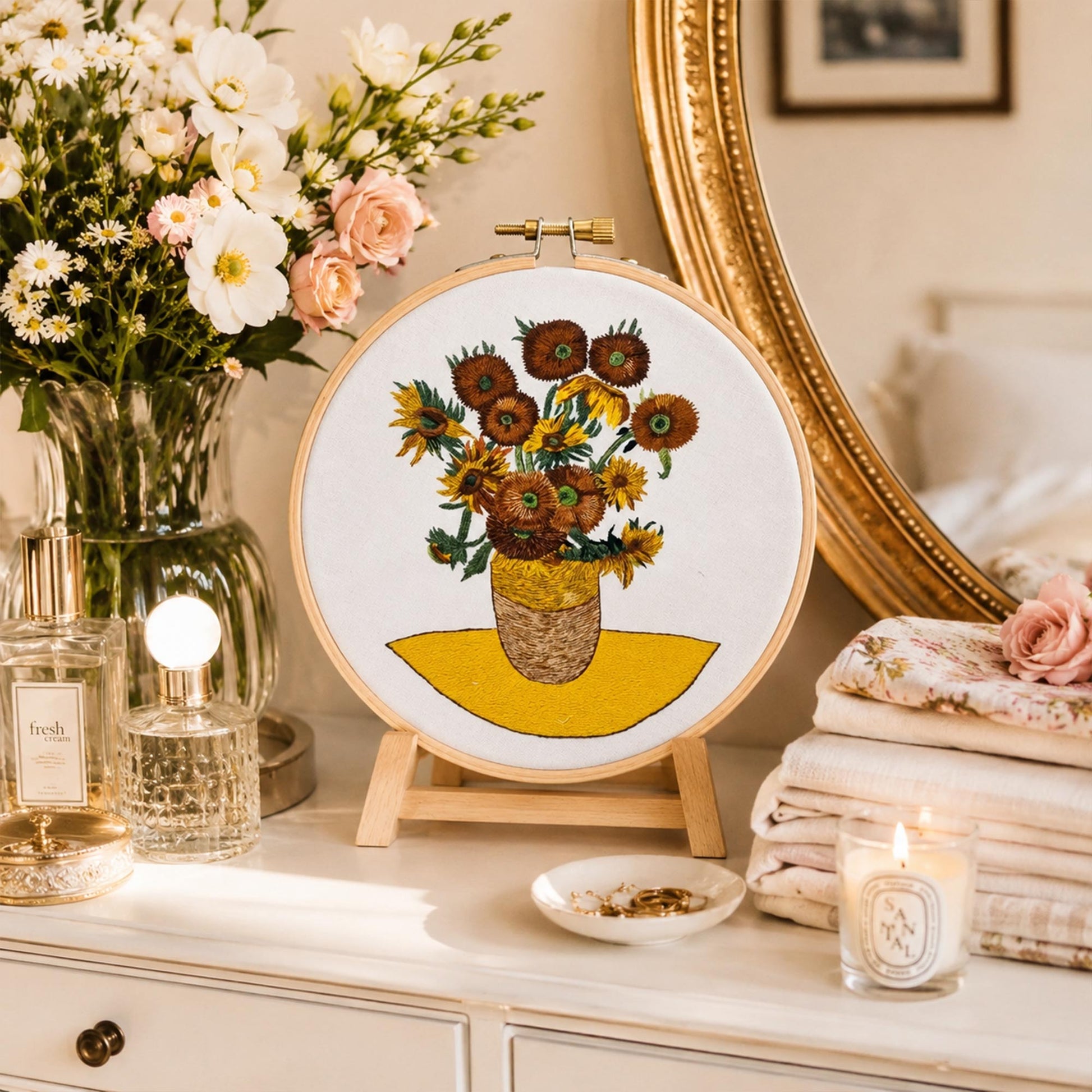 Broderimotiv: Blomsterkvinne