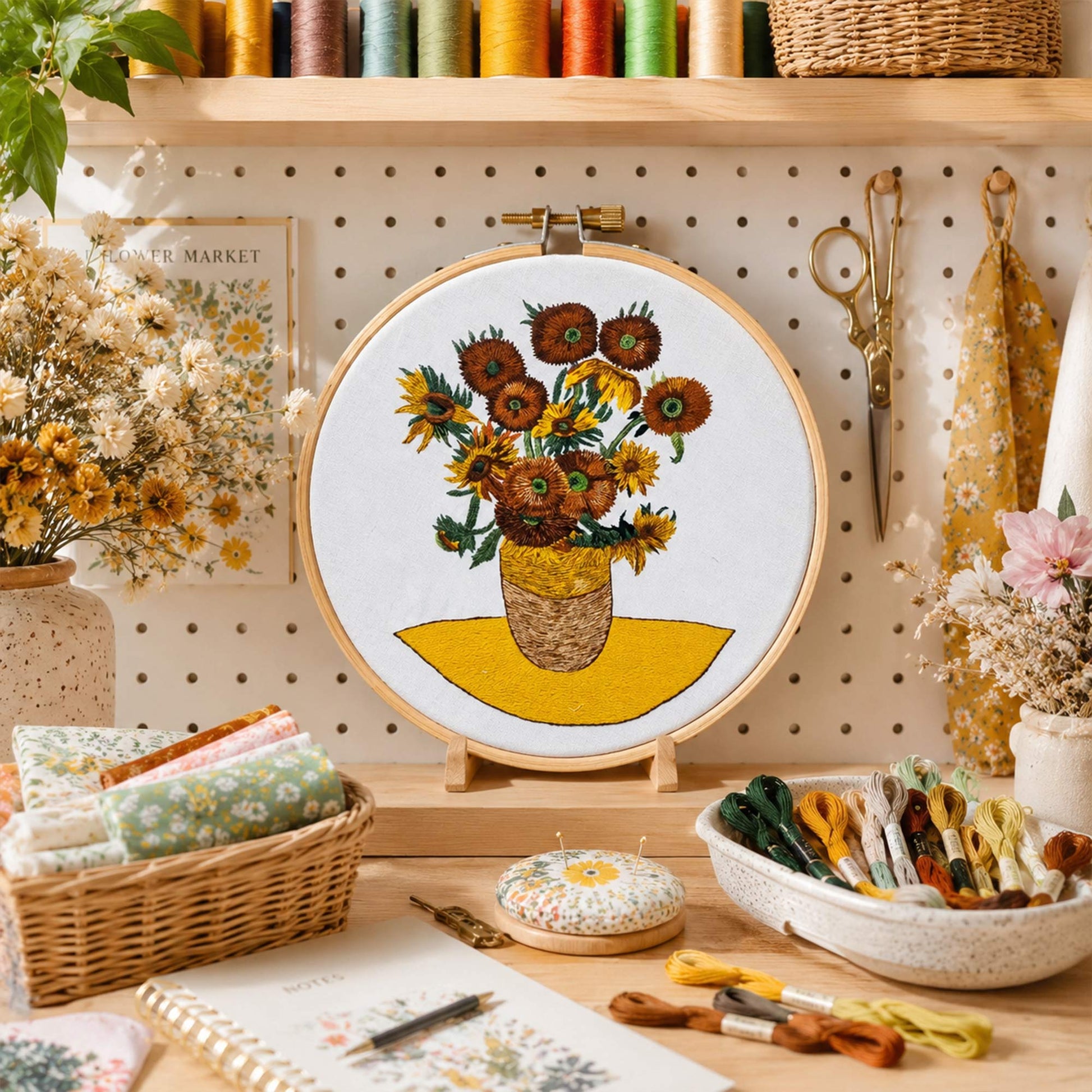 Broderimotiv: Blomsterkvinne