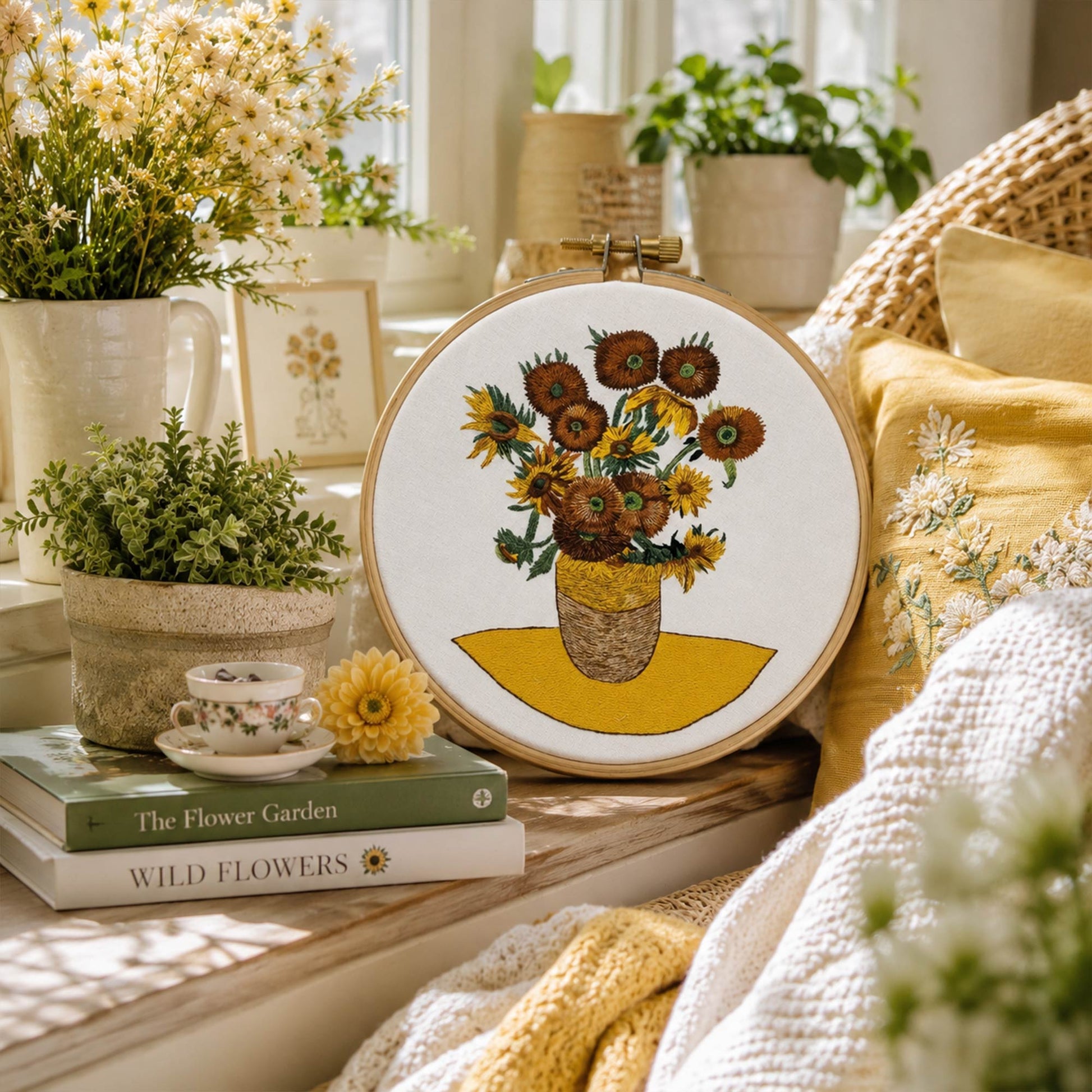 Broderimotiv: Blomsterkvinne