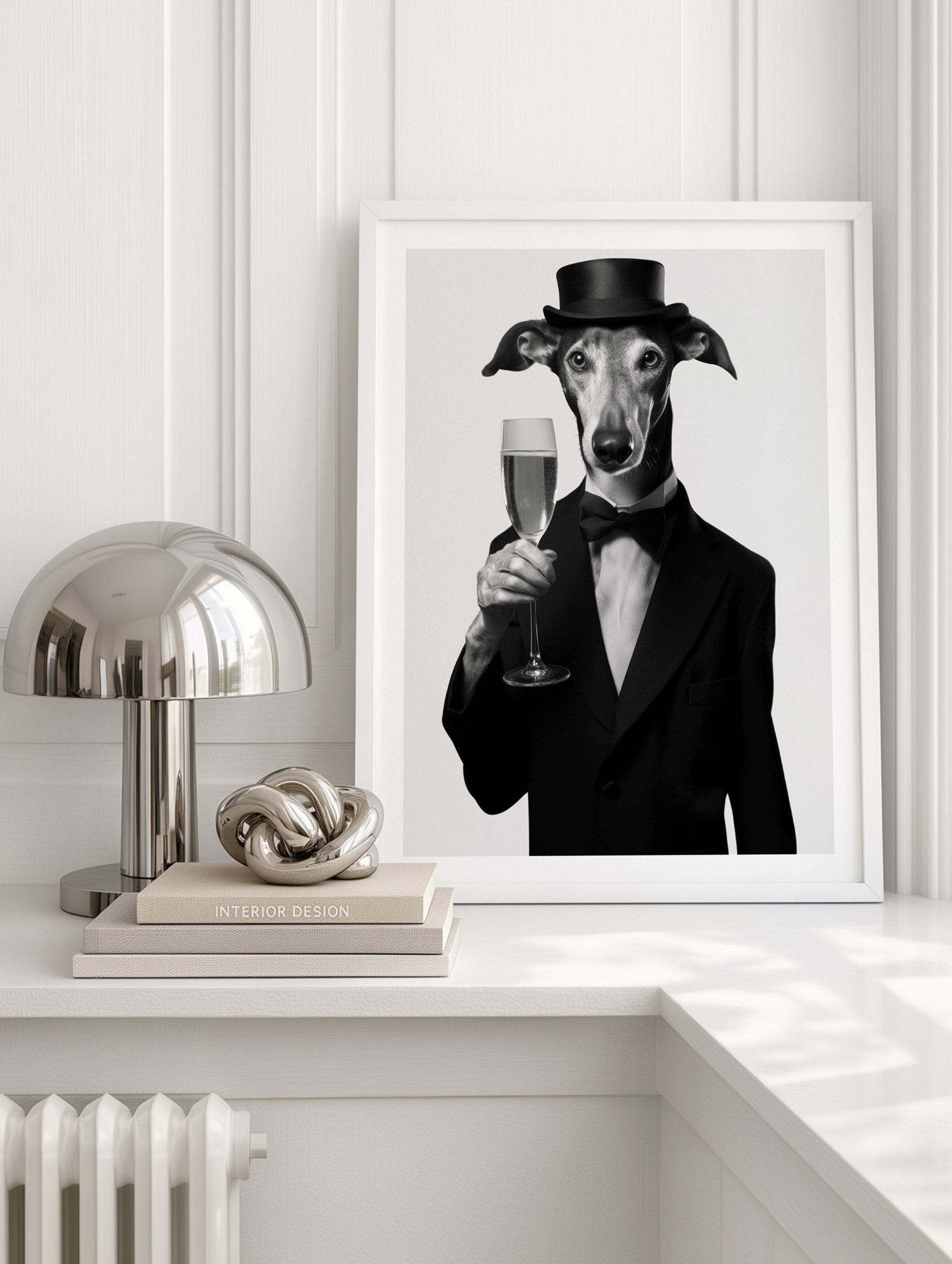 En plakat med en snill hund