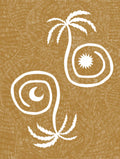 Shatha Al Dafai - Sun Moon and Palm Trees – Yellow Poster