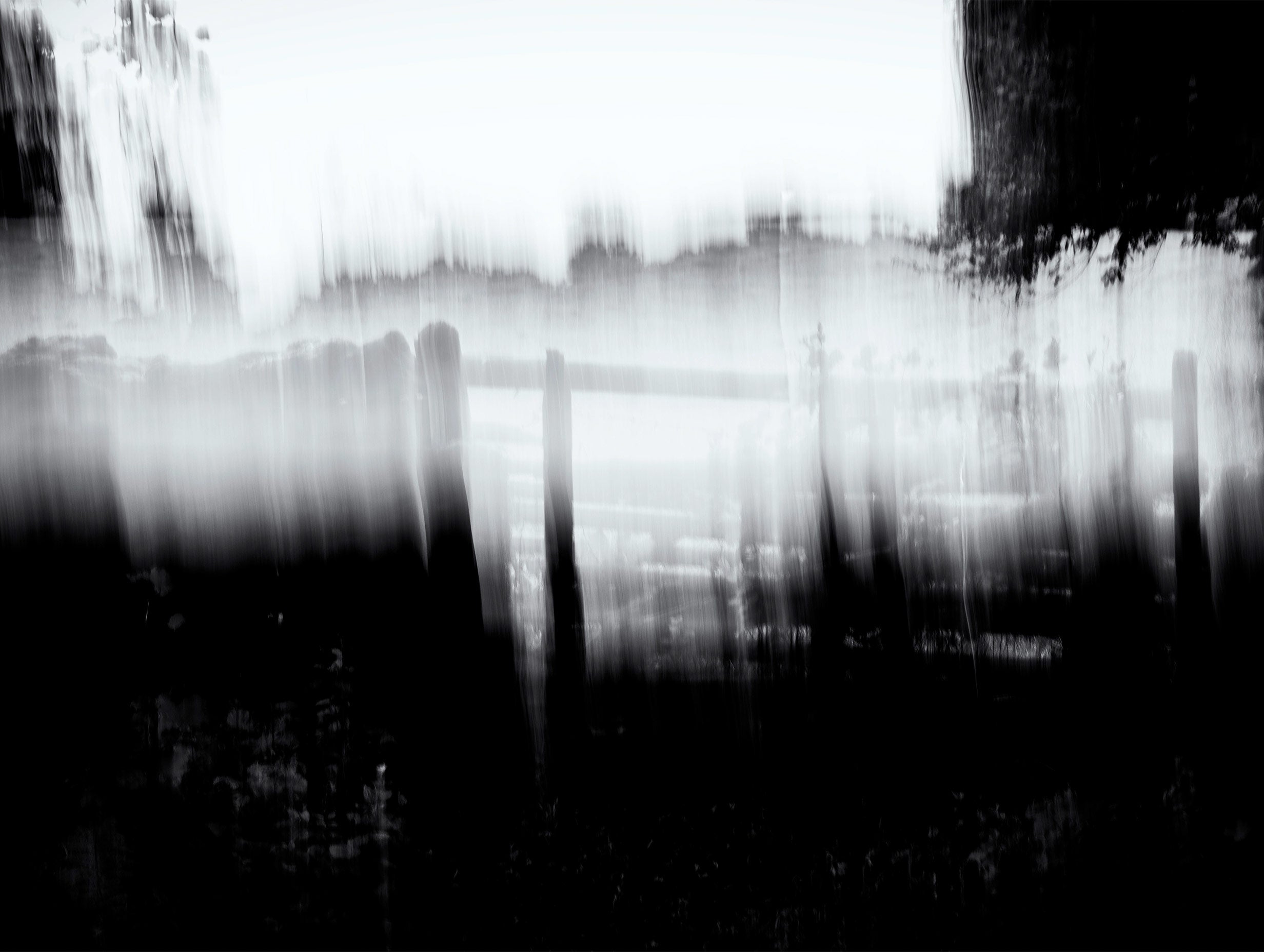 Abstract Landscape Black and White Art Print