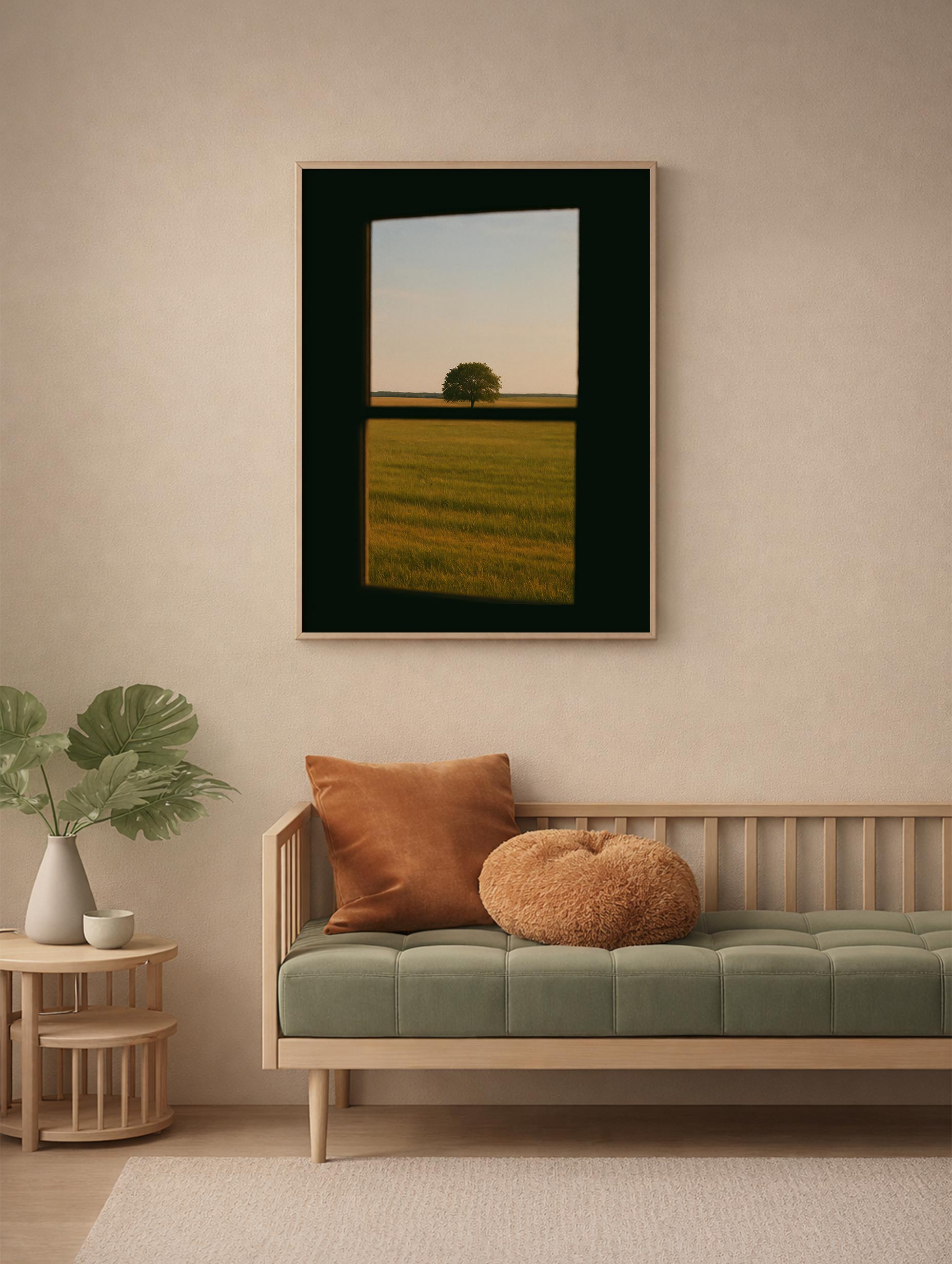 Lone Tree in a Field Mockup