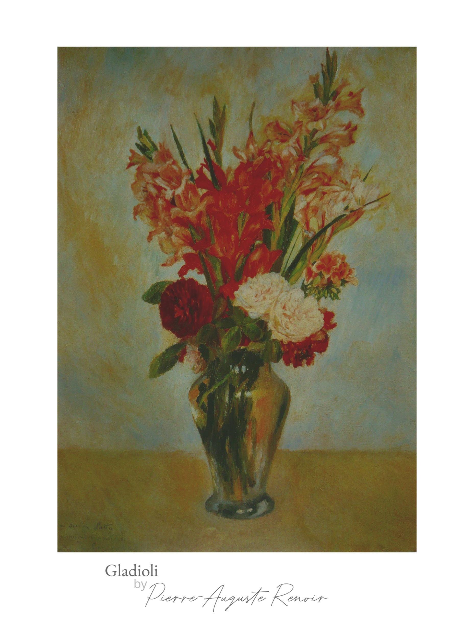 Gladioli Pierre-Auguste Renoir Flower Art Print