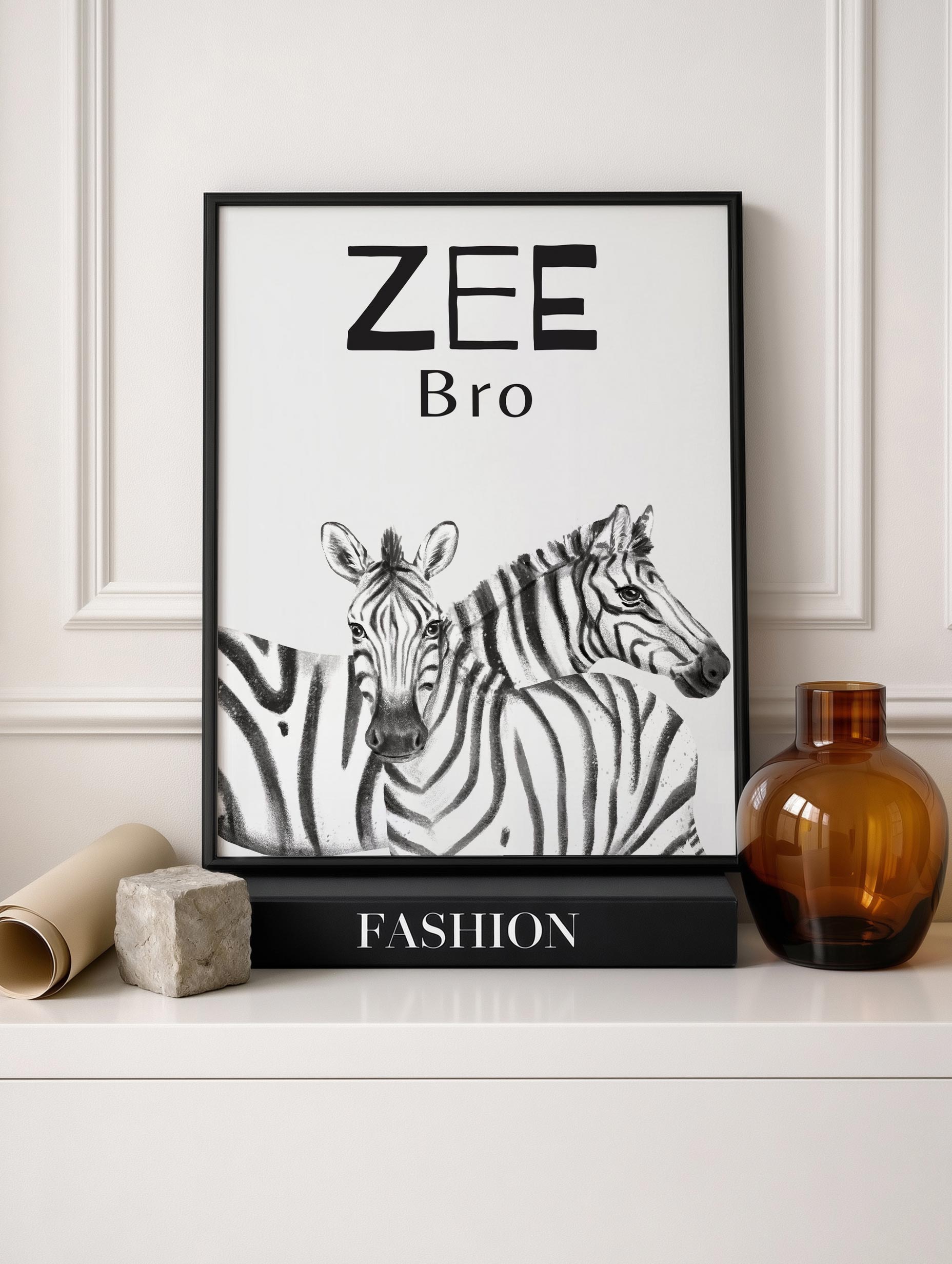 Zee Bro Zebras Poster