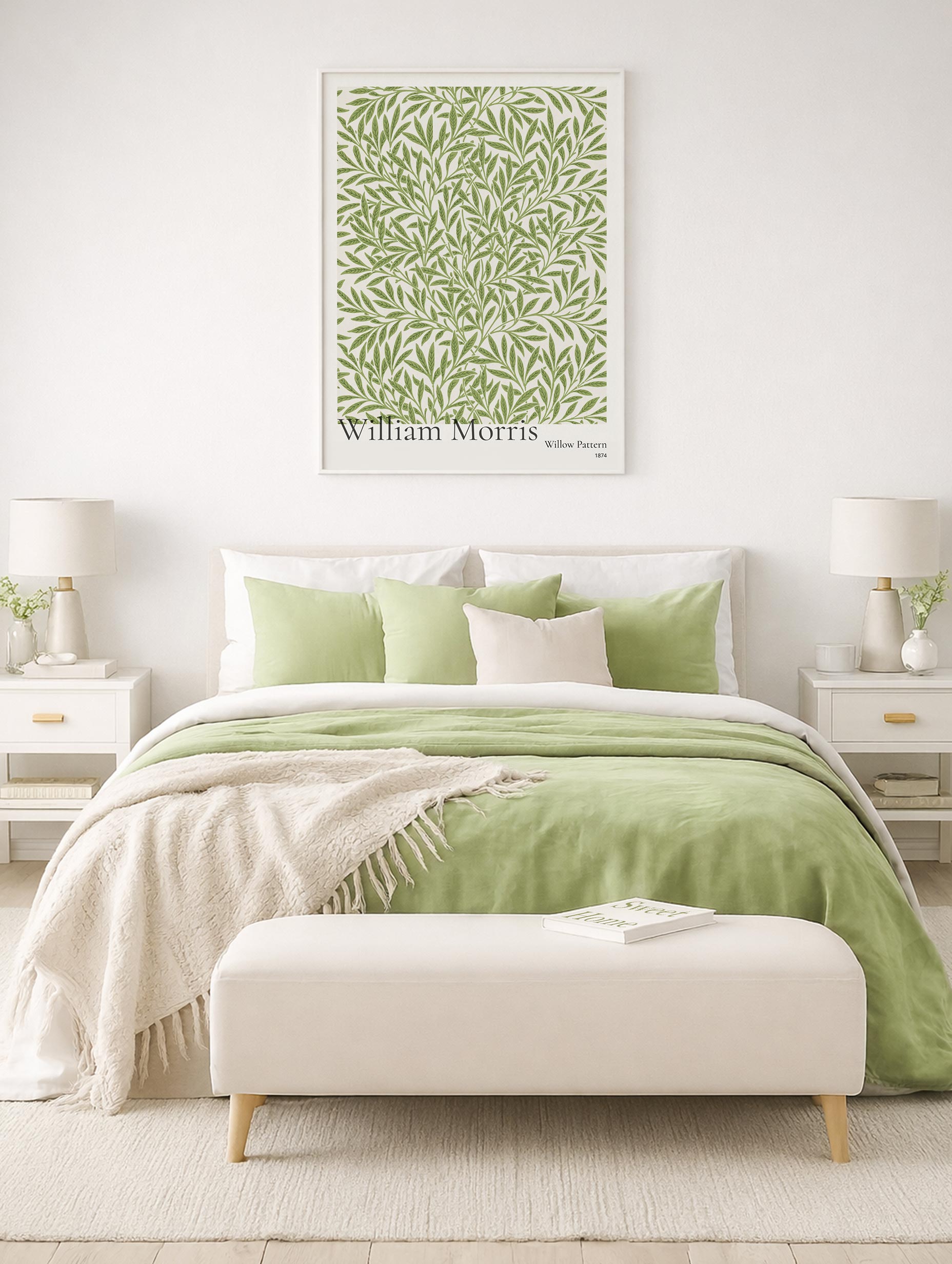 Willow Pattern William Morris Art Mockup