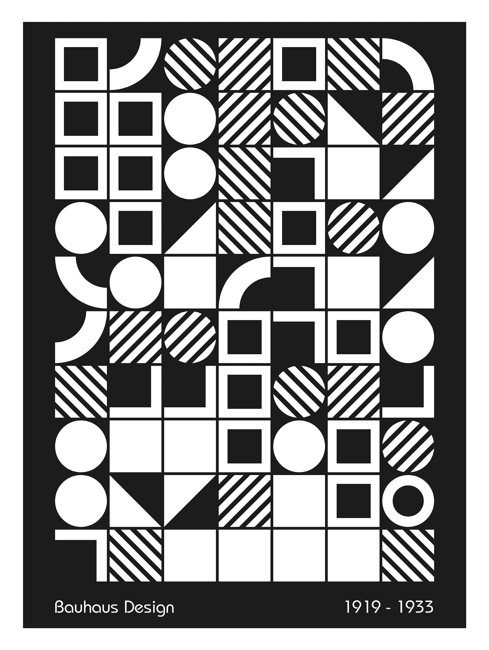 Bauhaus Grid Composition Poster