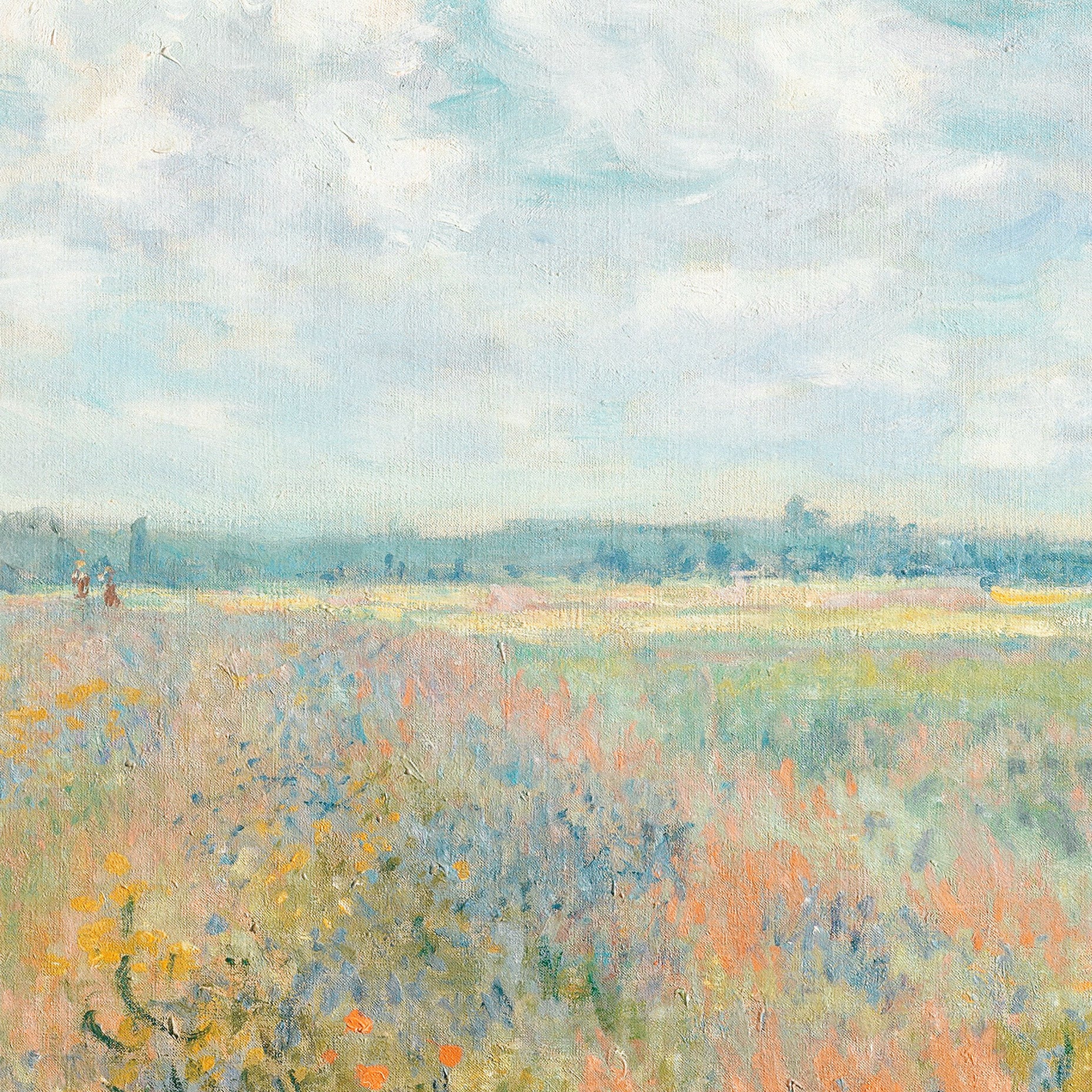 Poppy Fields nær Argenteuil (Coquelicots) Claude Monet kunsttrykk