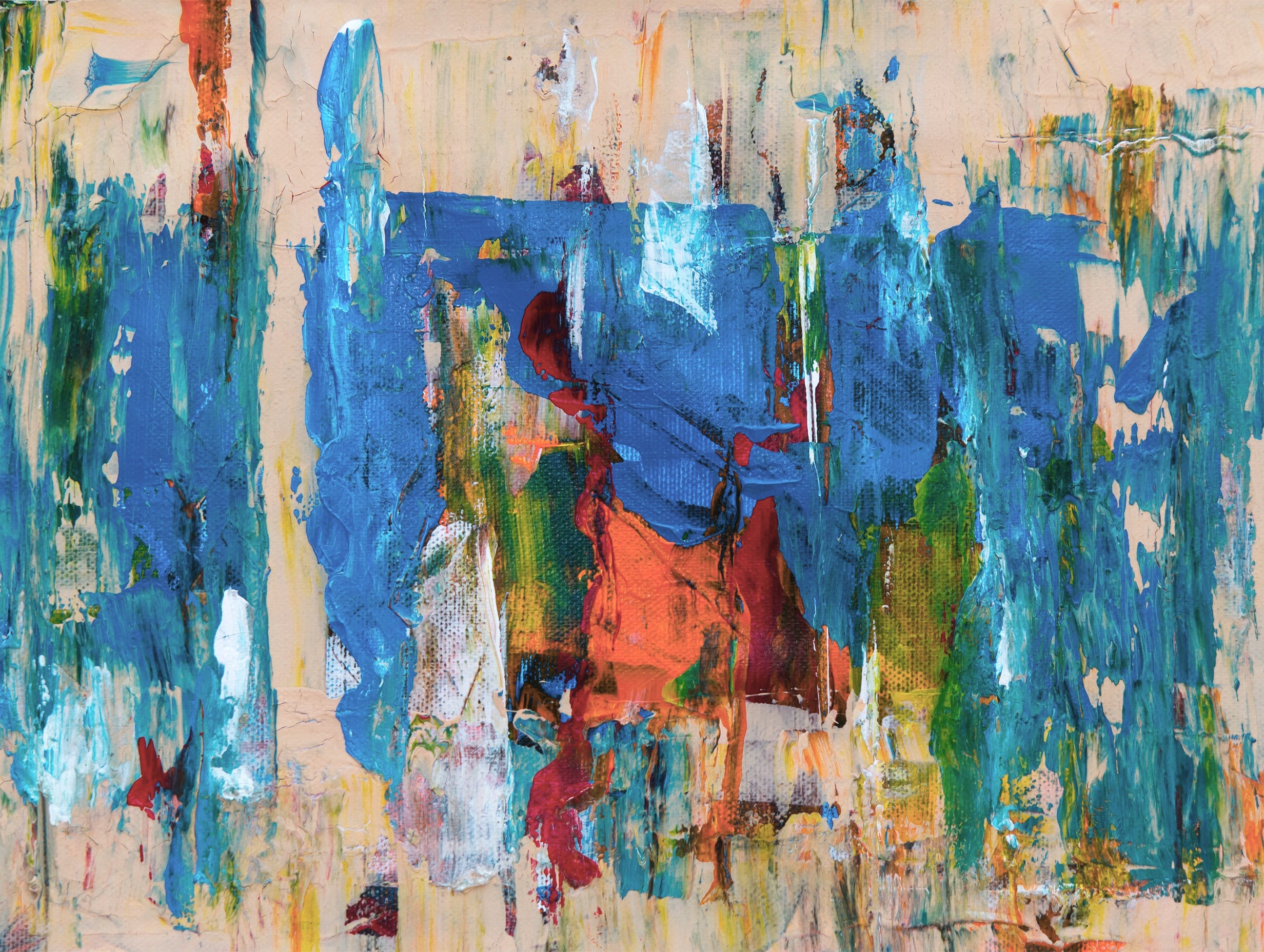 Volcanique Orange Véro Mazurek Art Print