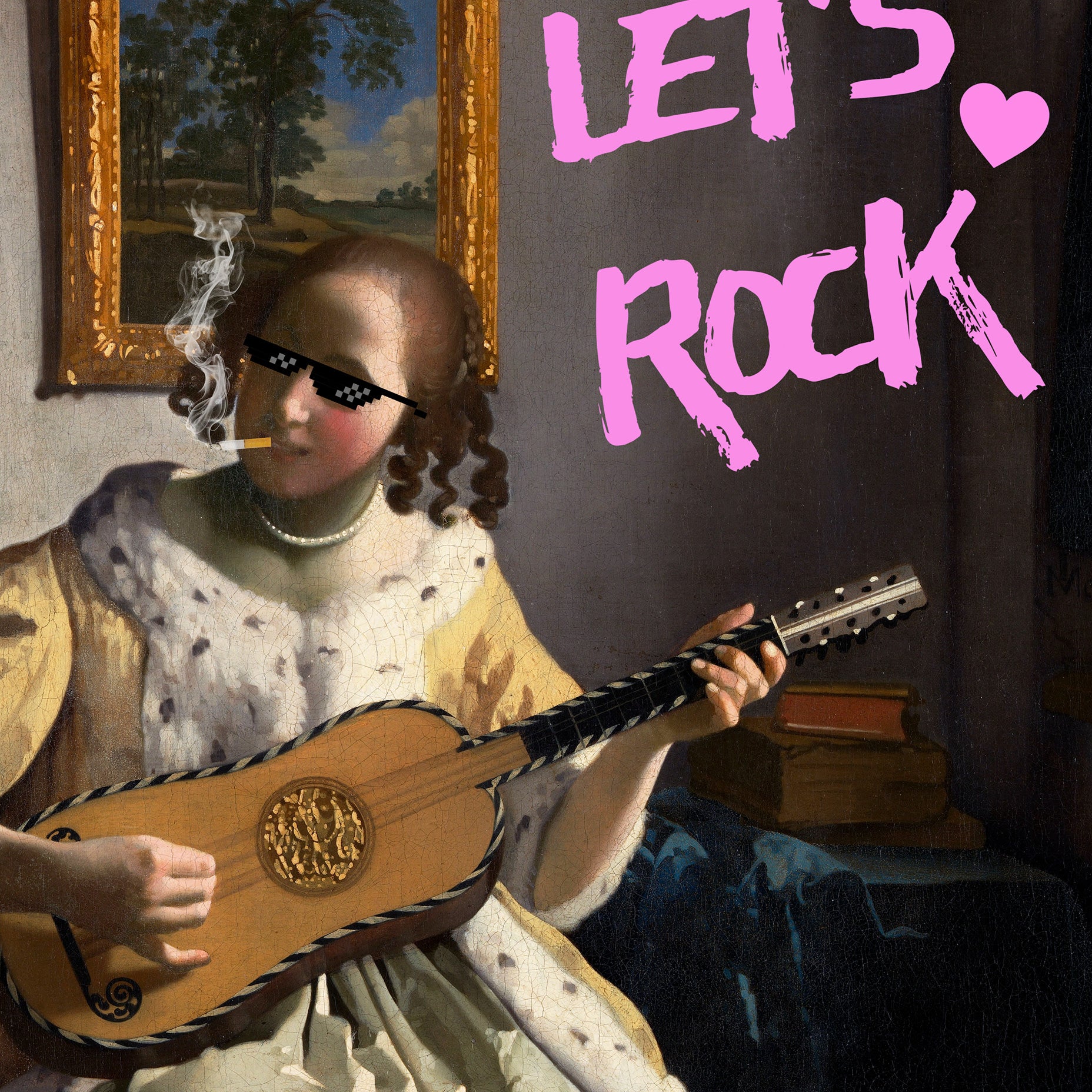 Let’s Rock Johannes Vermeer Art Print