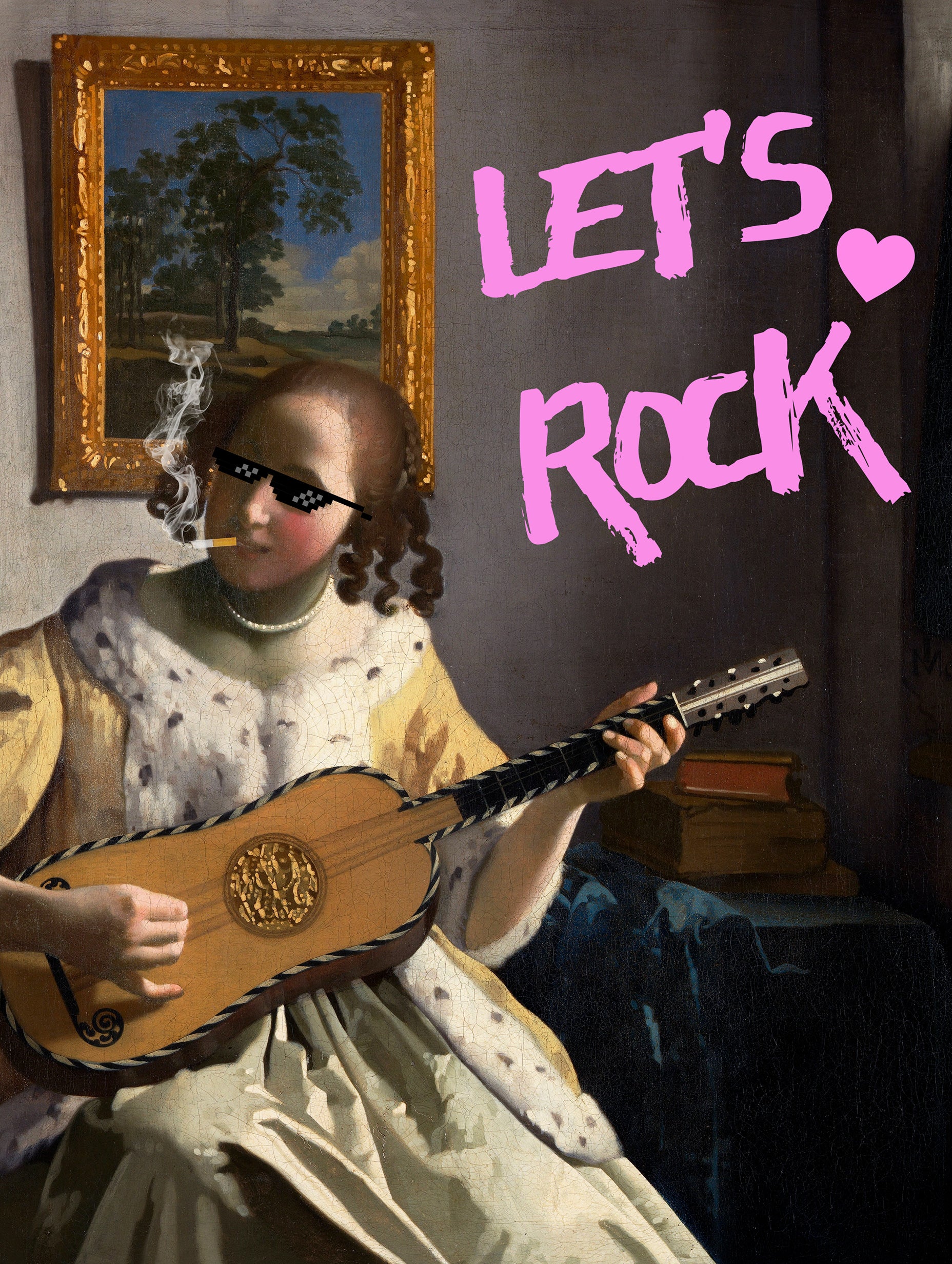 Let’s Rock Johannes Vermeer Art Print