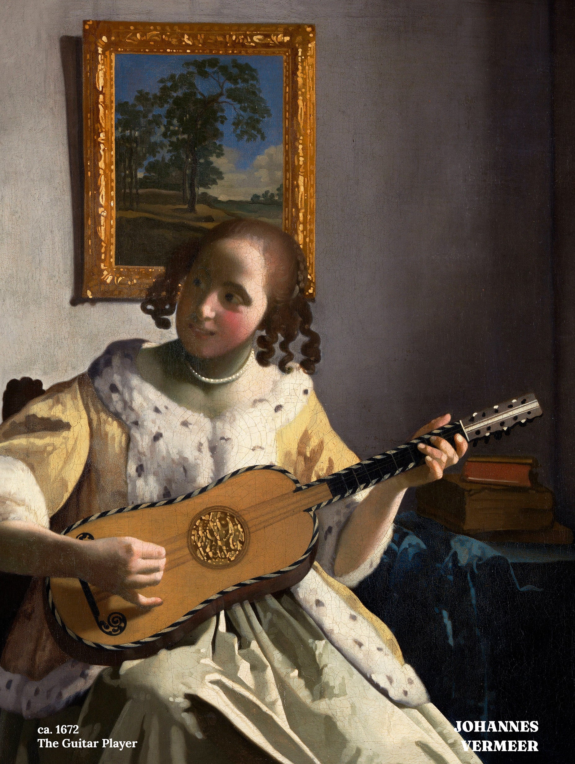 The Guitar Player Johannes Vermeer Art Print