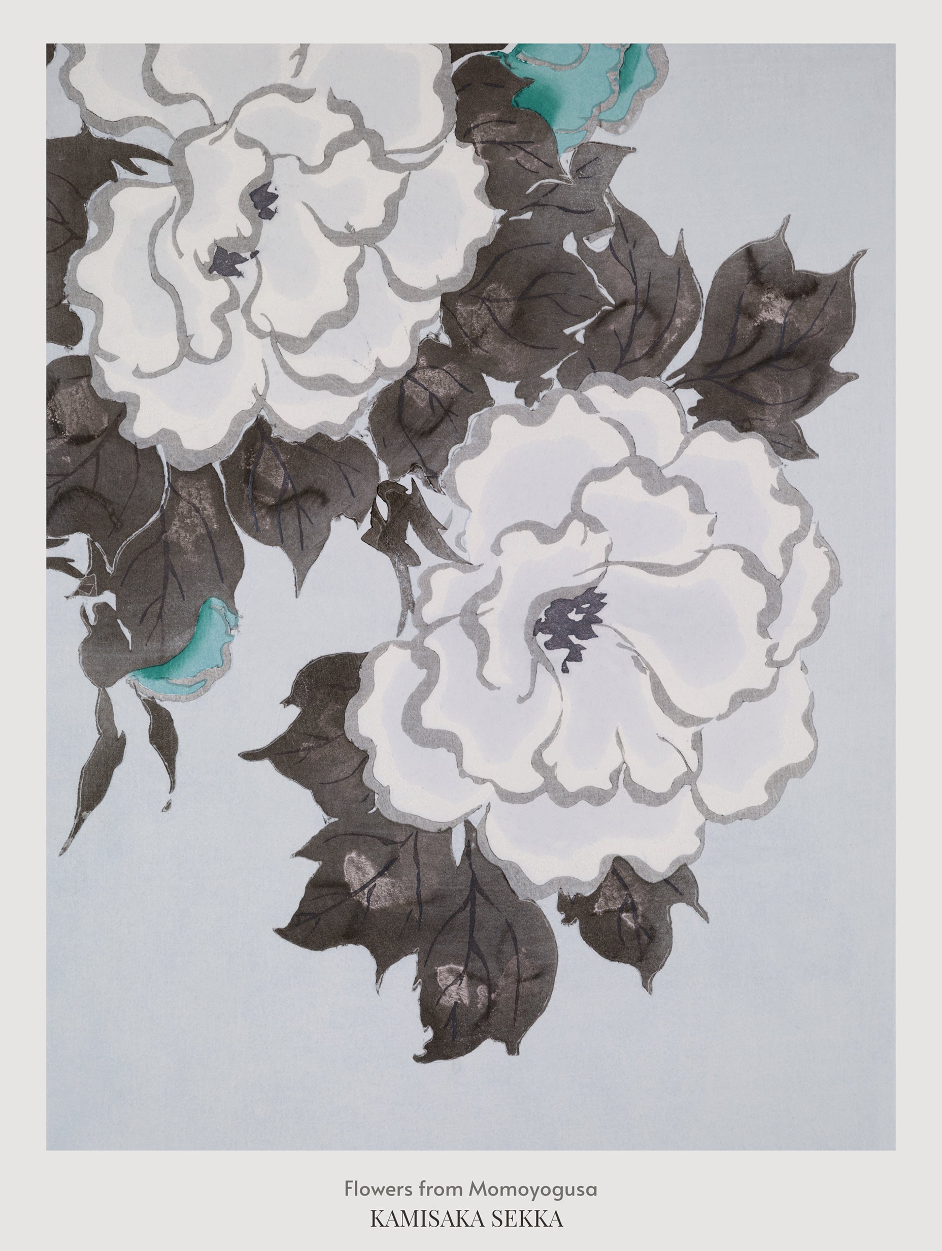 Blomster fra Momoyogusa Kamisaka Sekka kunsttrykk nr. 2