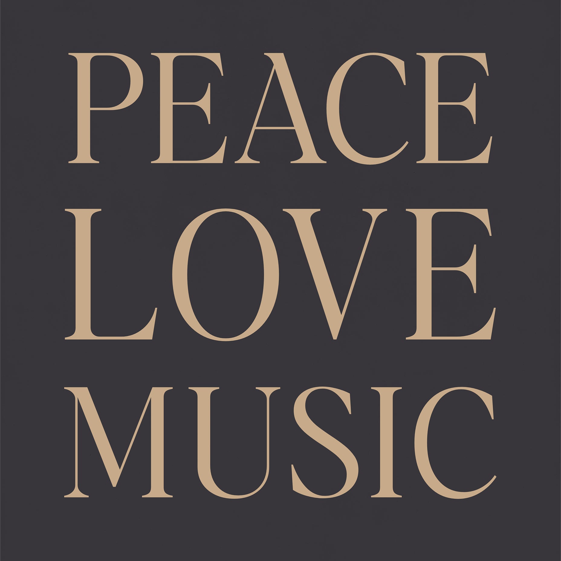 Peace Love Music Typography Poster