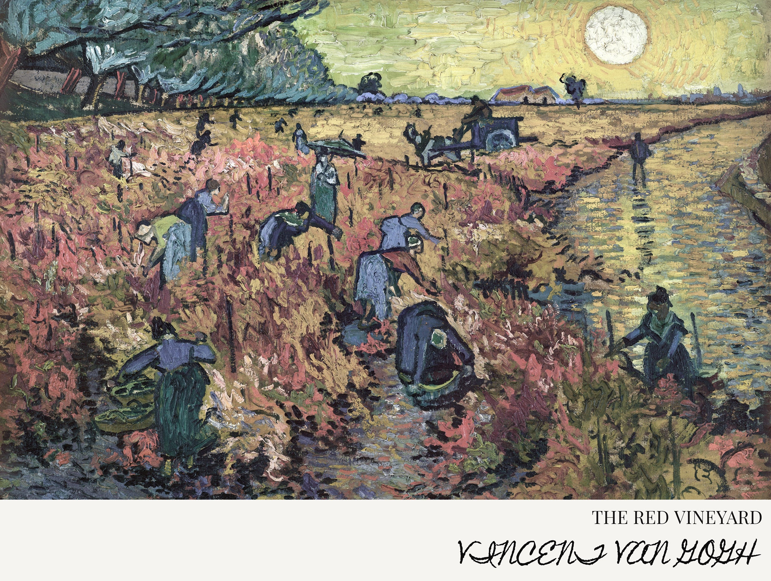 Den røde vingården Van Gogh kunsttrykk