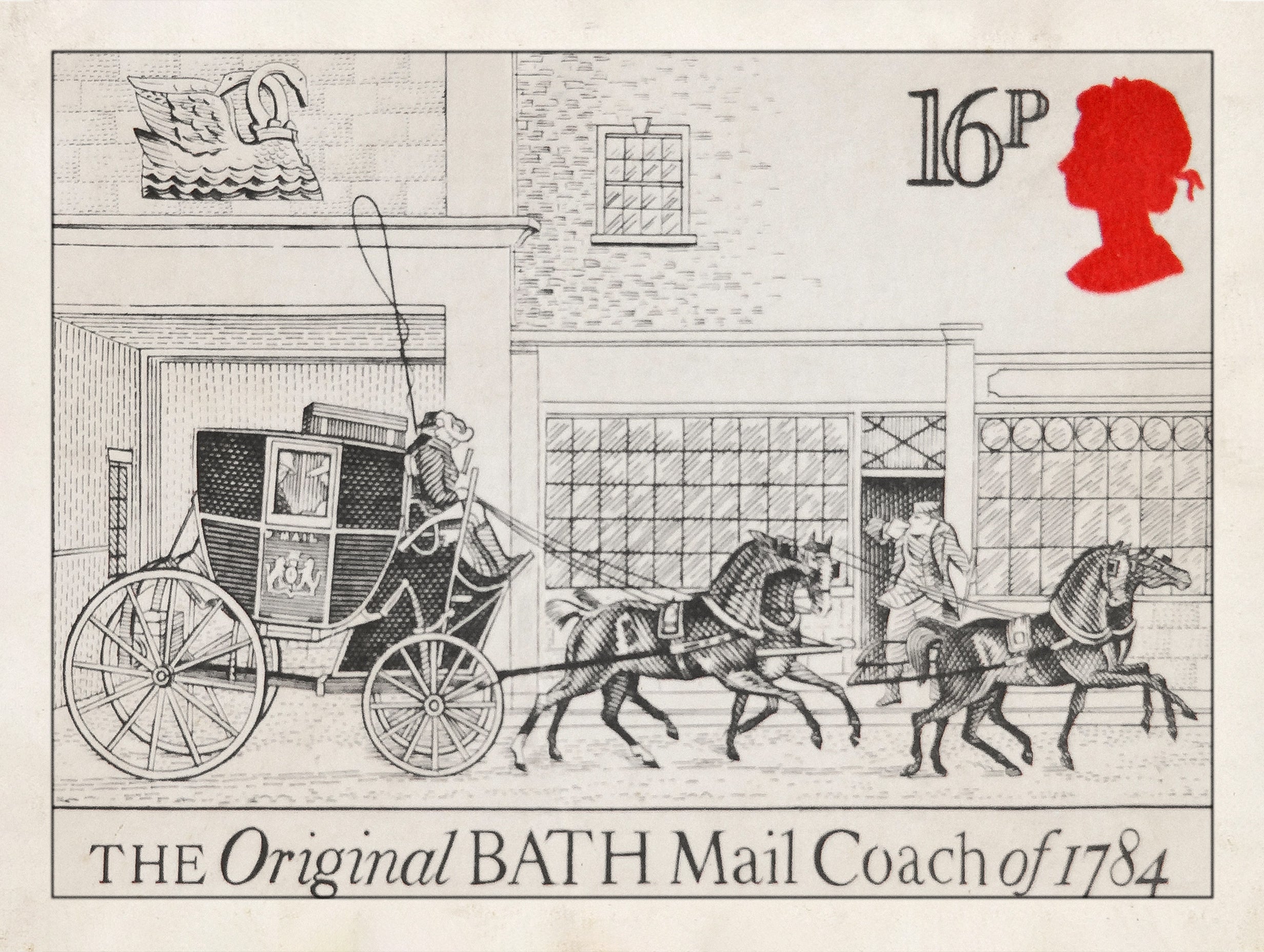 The Bath Mail Coach Vintage Art Print
