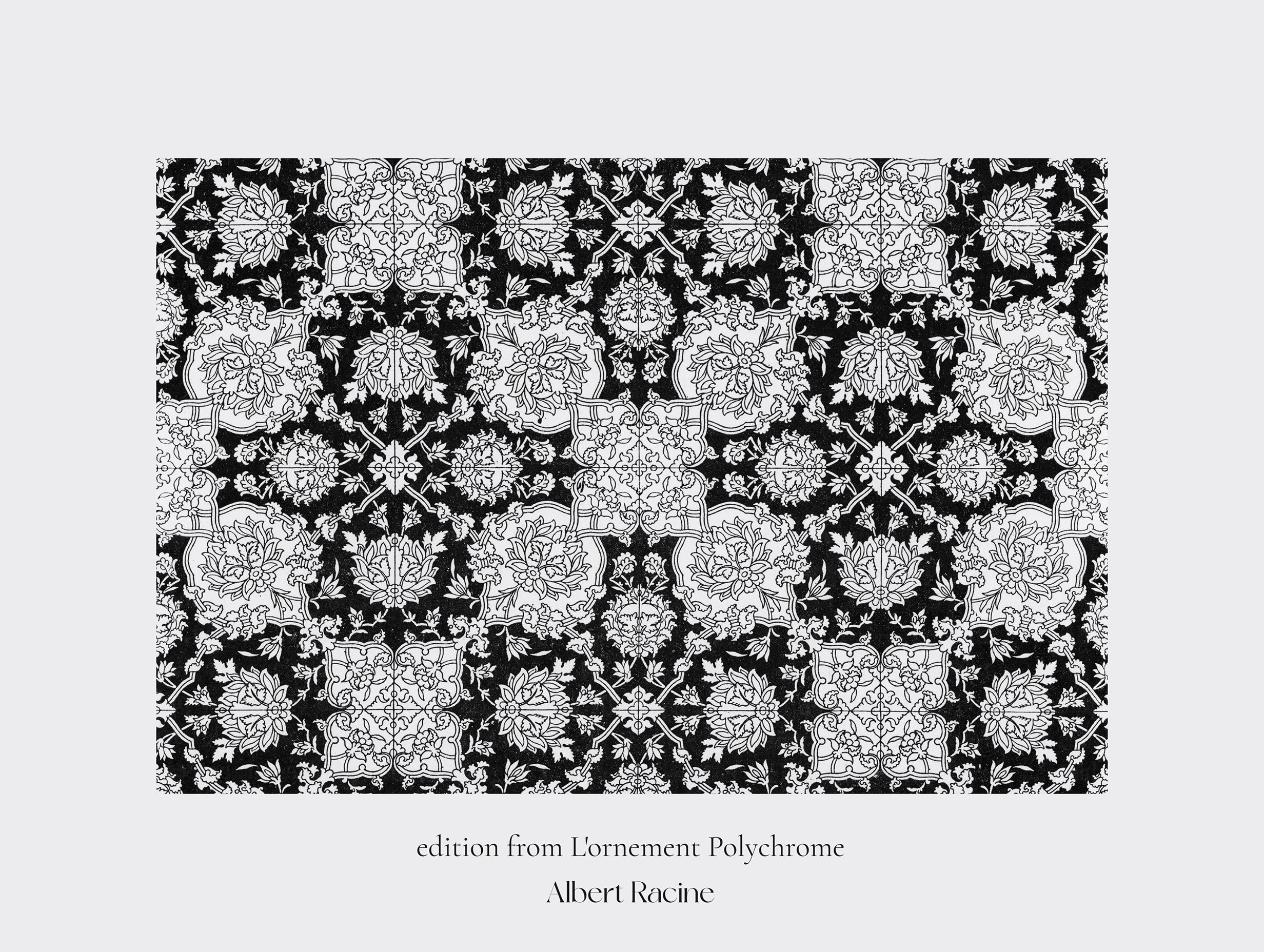 L'Ornement Polychrome Albert Racinet Abstract Flower Art Print