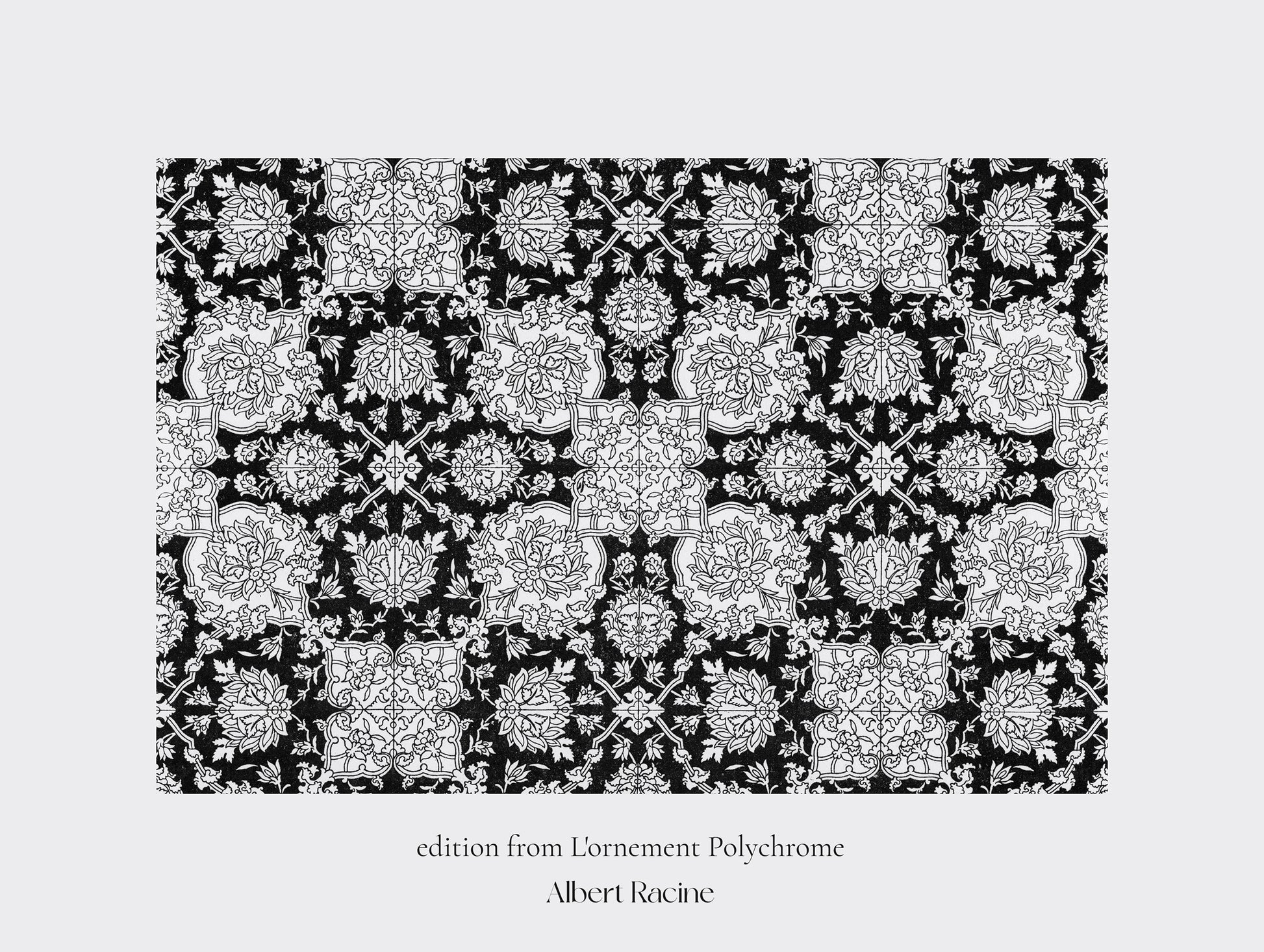 L'Ornement Polychrome Albert Racinet Abstract Flower Art Print