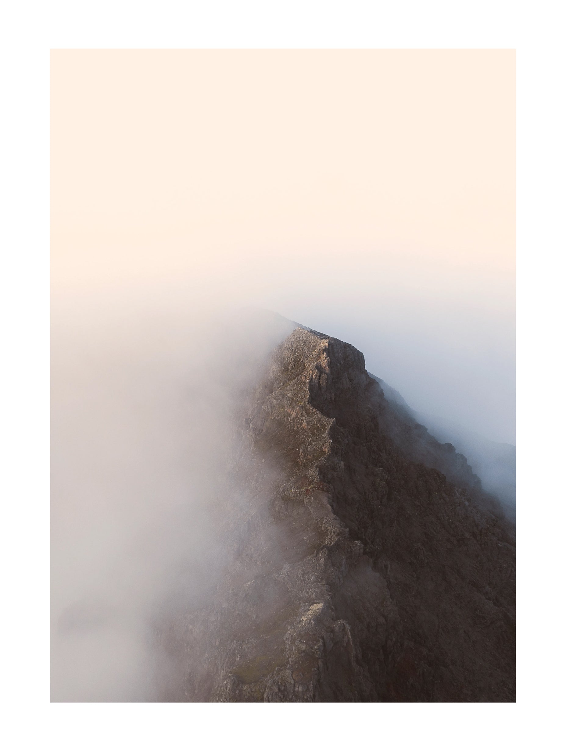 Cloudy Knife Edge Ridge Mountain Wall Art