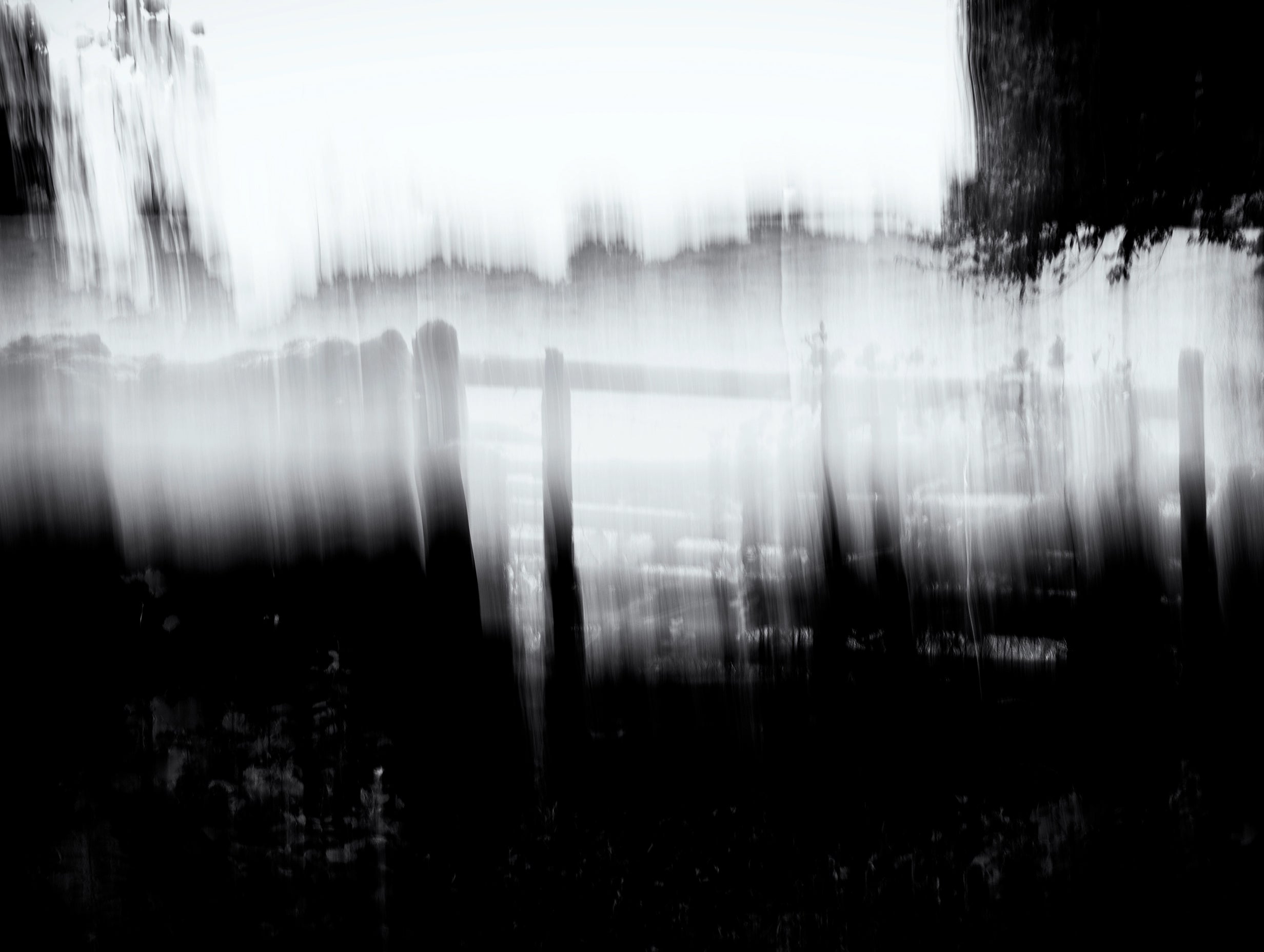 Abstract Landscape Black and White Art Print