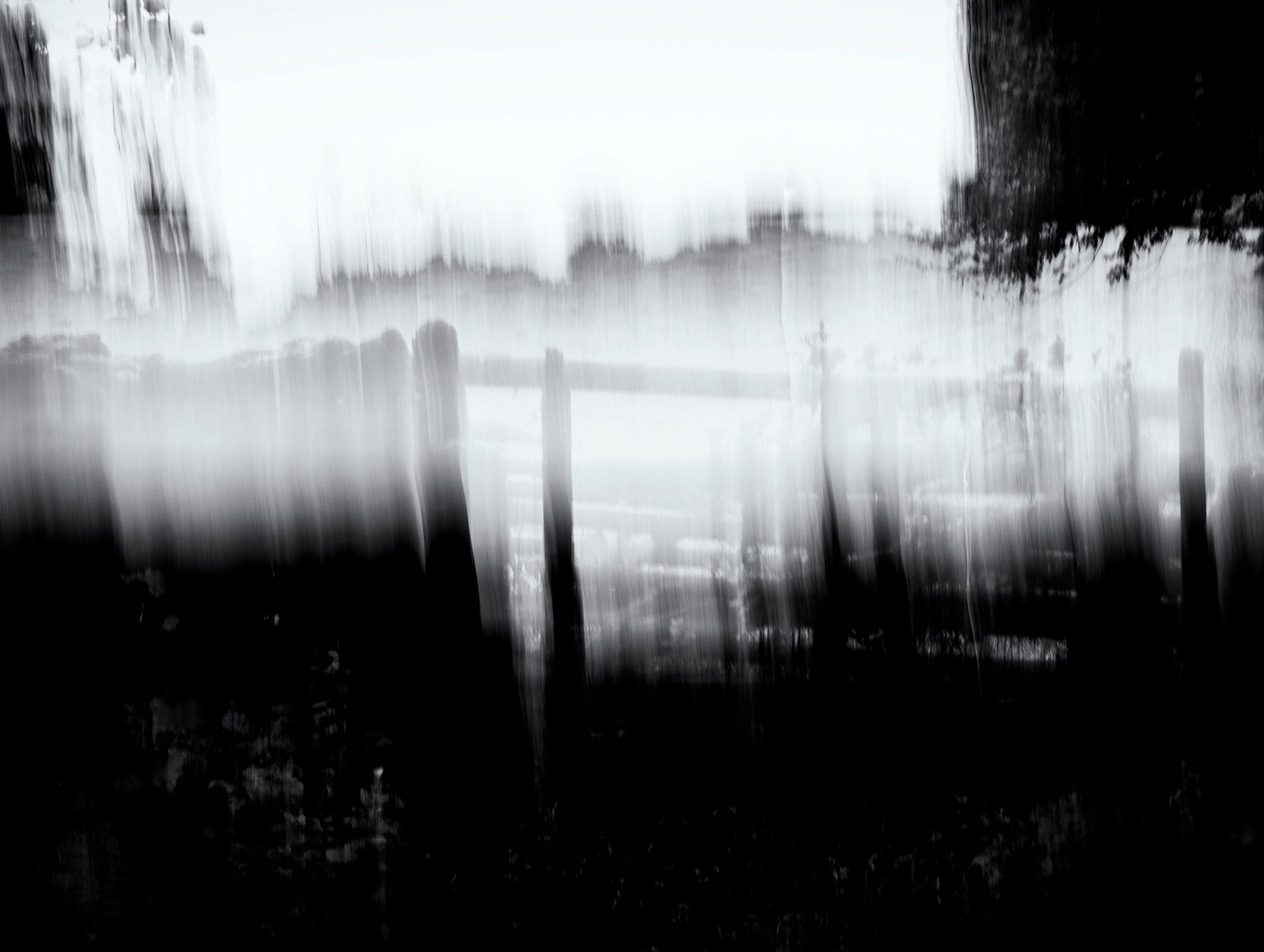 Abstract Landscape Black and White Art Print