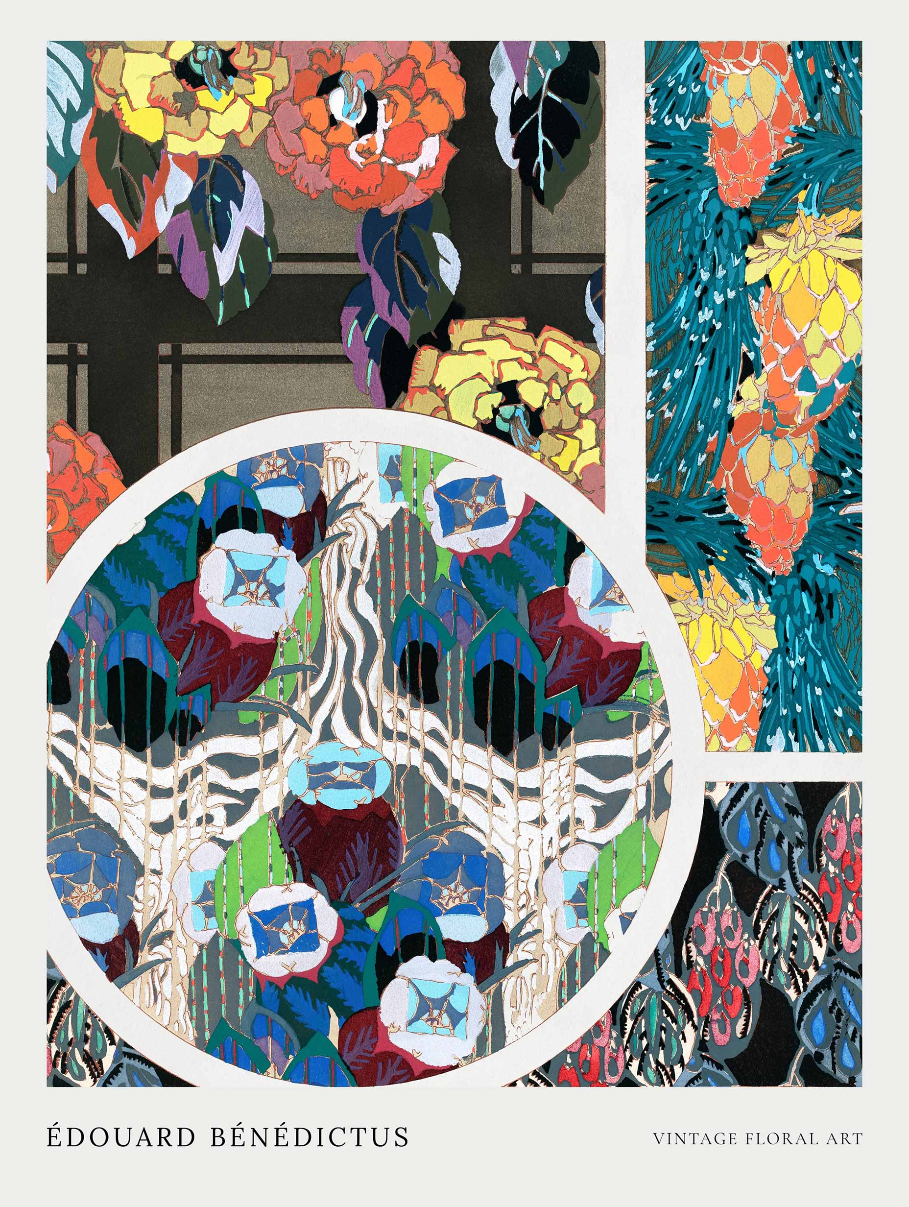 Vintage floral pattern - Édouard Bénédictus