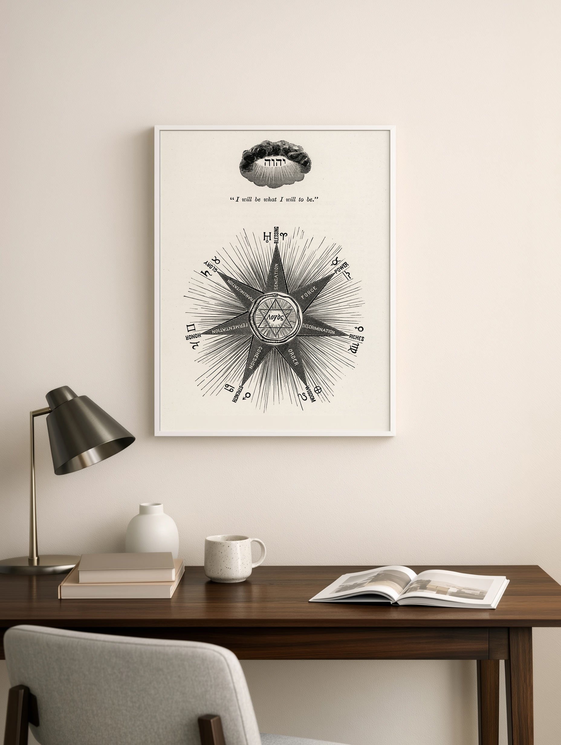 Diagram No I from Solar Biology Hiram Erastus Butler Art Print Mockup