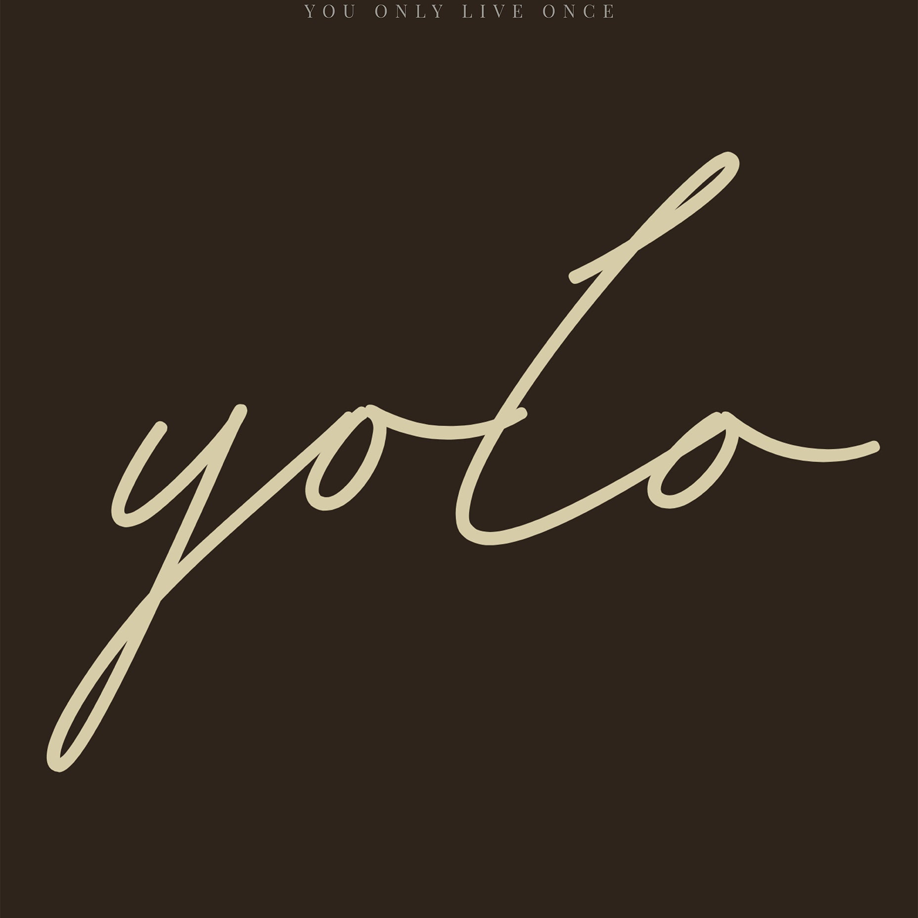 YOLO Typography Poster