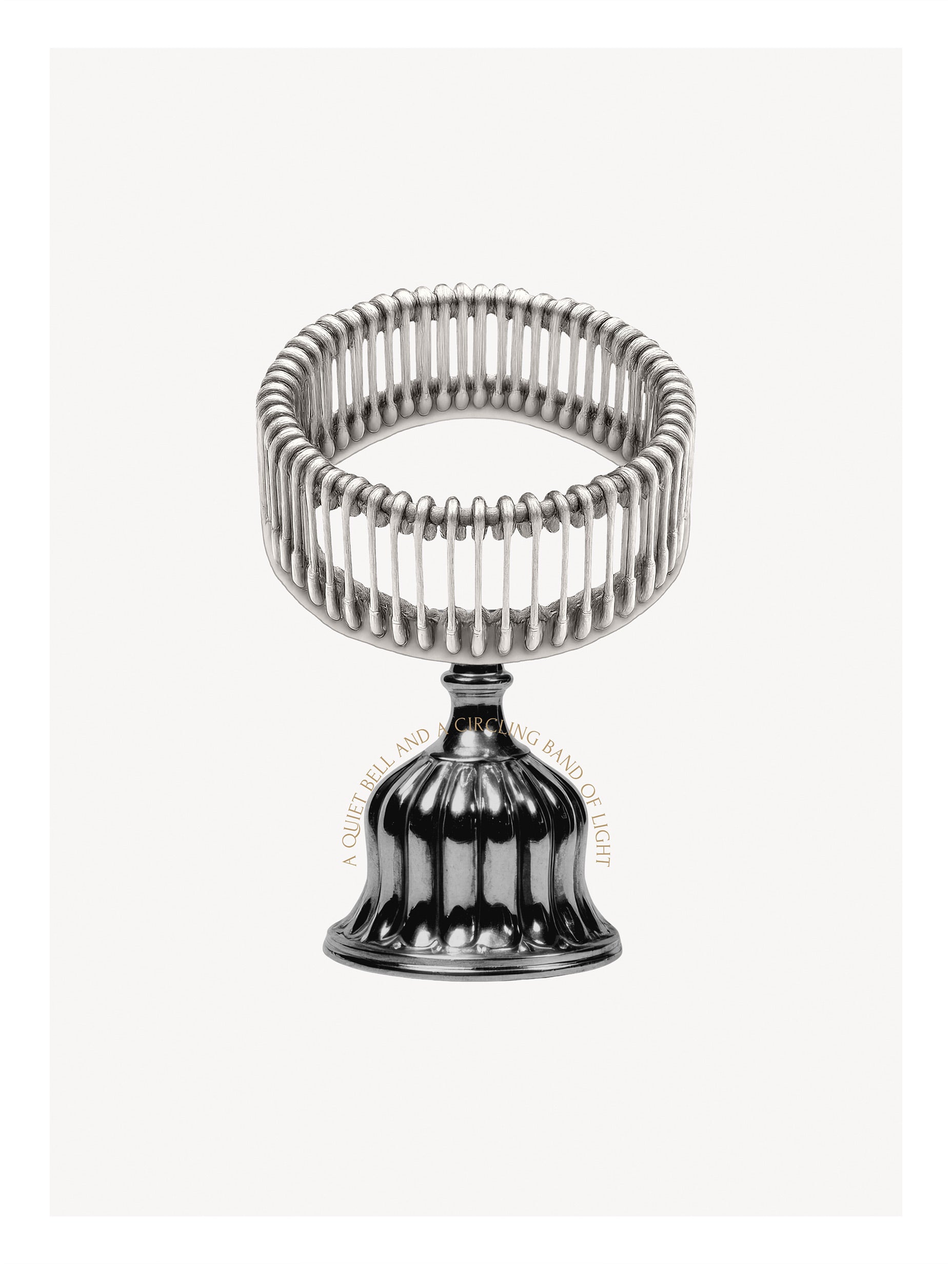 A Quiet Bell and a Circling Band of Light Minimalist Poster