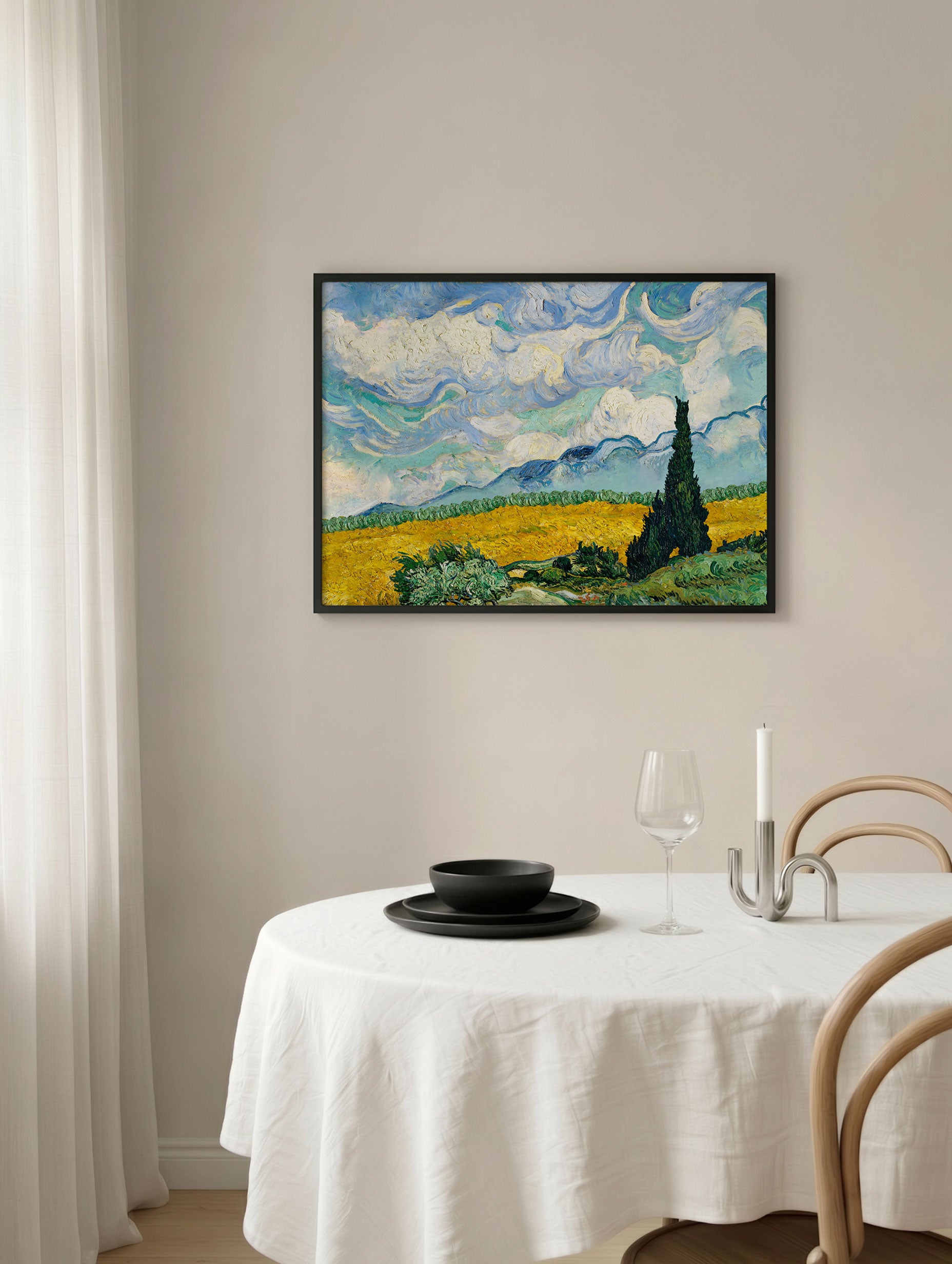 Vetefält med cypresser - Van Gogh-affisch nr 1