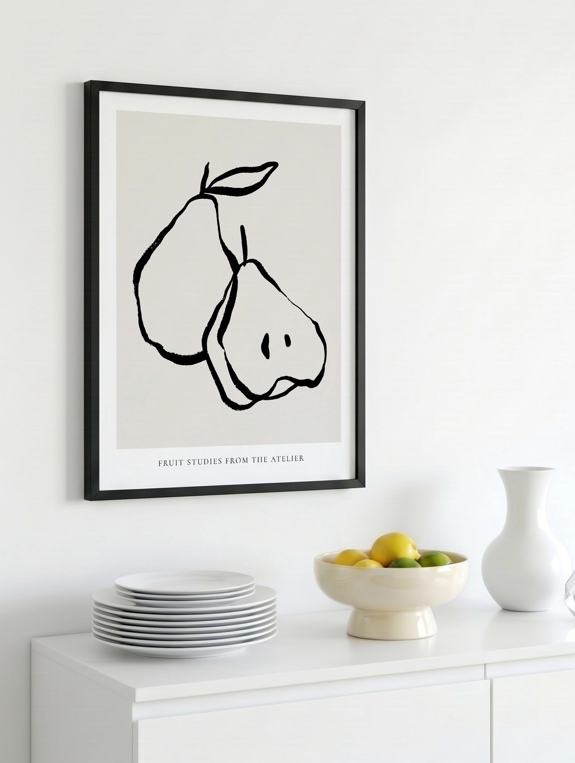 Plakat med portrett av løvinne i svart-hvitt