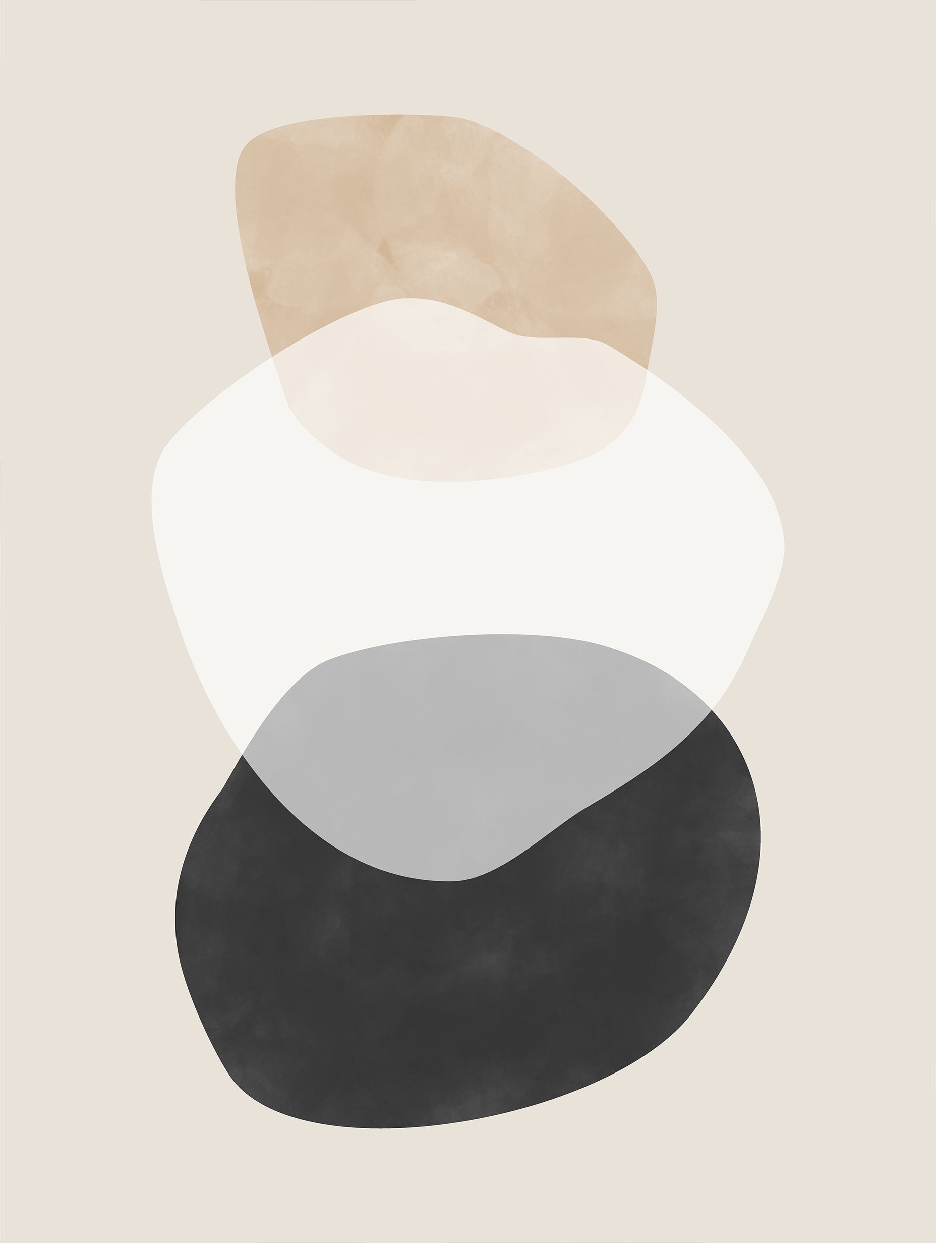 Elena Ristova - Beige Boho Shapes Poster
