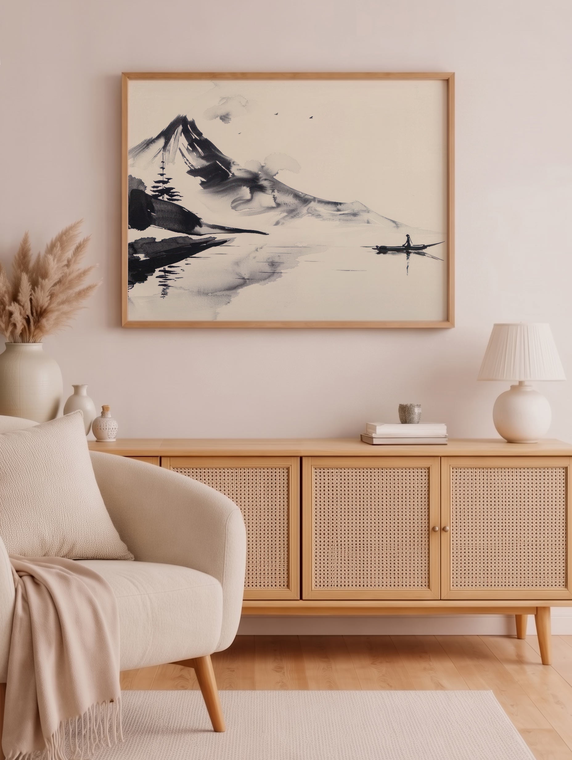 Mountain Ink Wash Painting