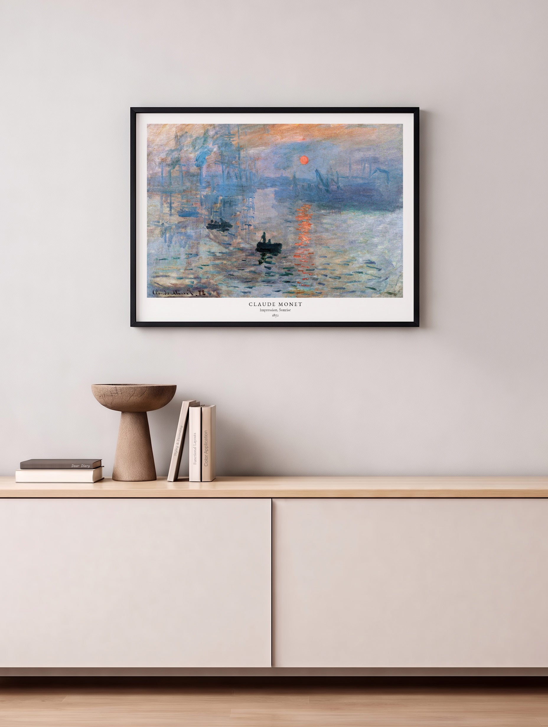 Impression, Sunrise Claude Monet Art Print Mockup