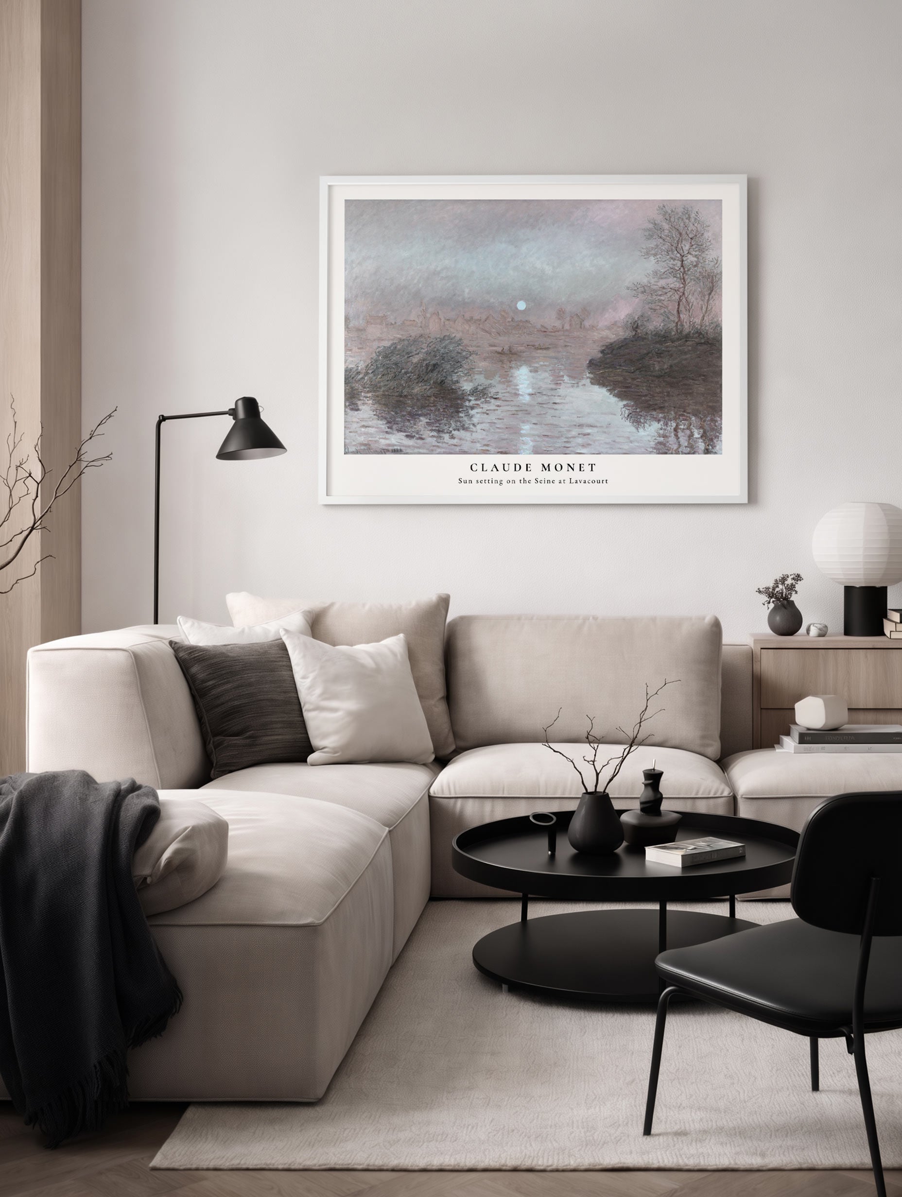 Plakat med portrett av løvinne i svart-hvitt