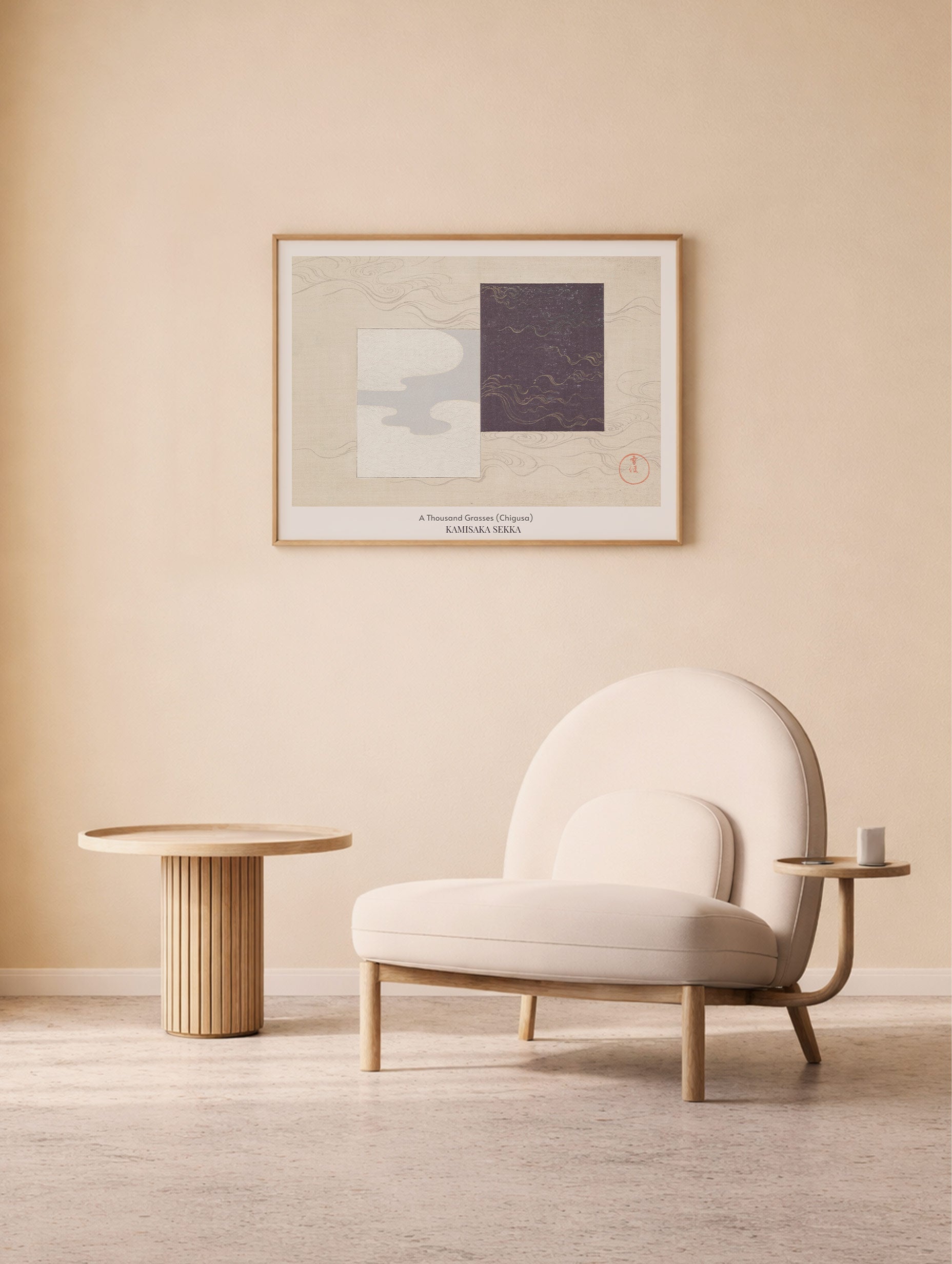 A Thousand Grasses (Chigusa) Kamisaka Sekka Art Print Mockup