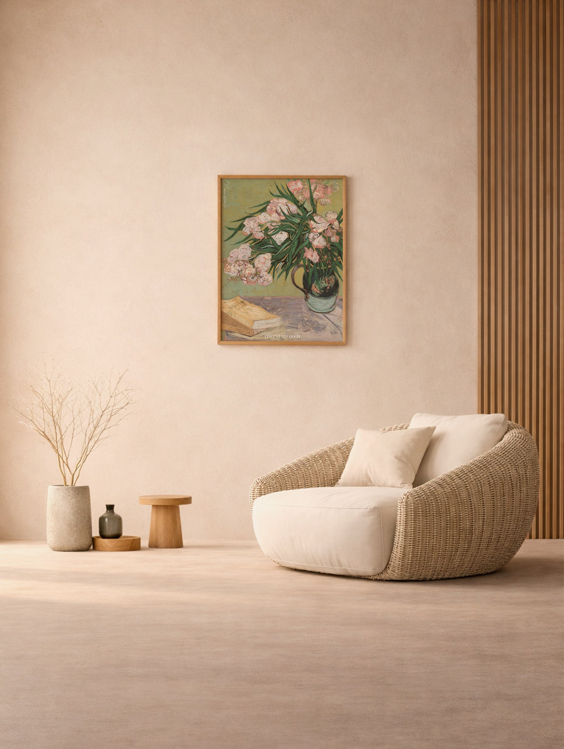 Oleanders Van Gogh Art Print Mockup
